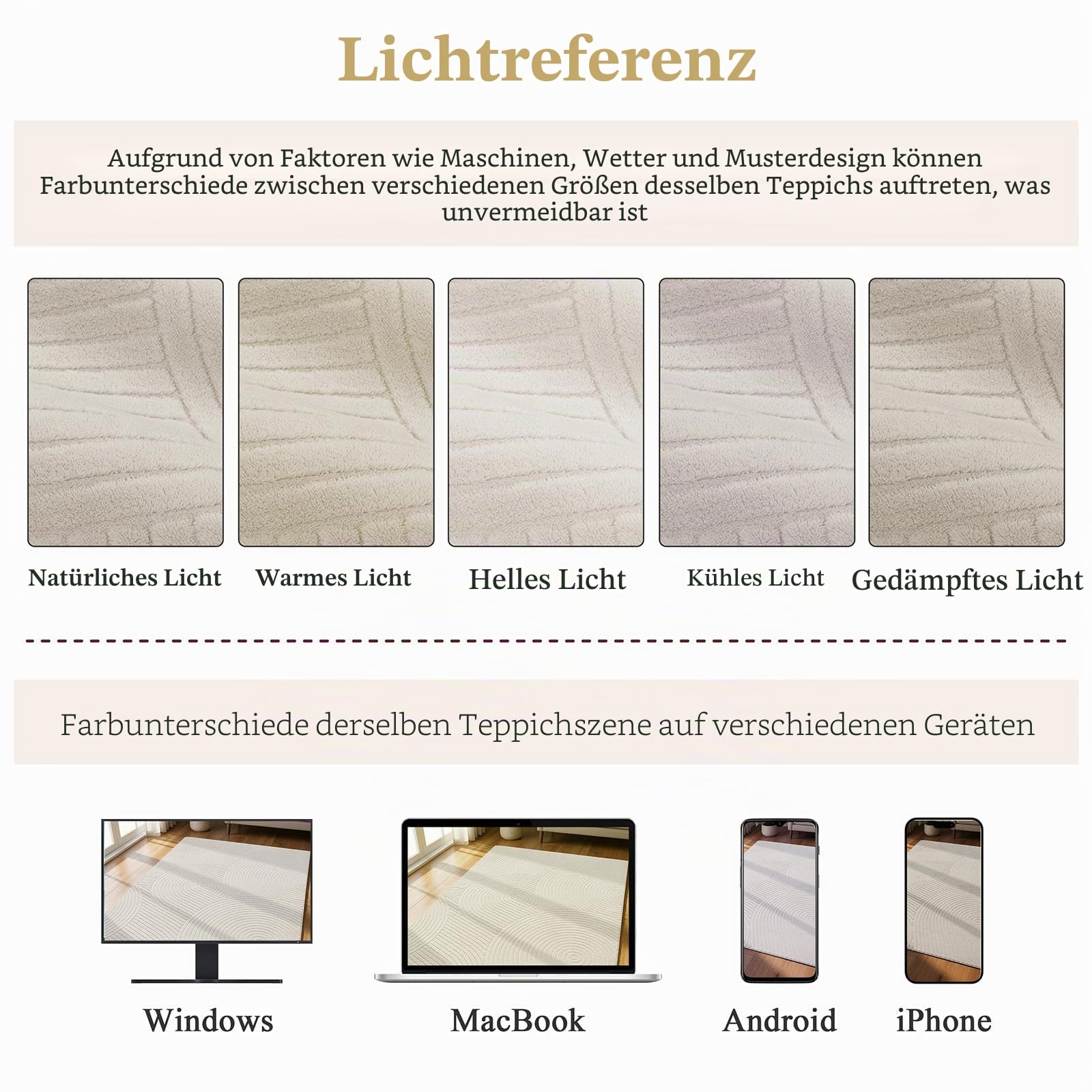 SHACOS Teppich Läufer Flur rutschfest, 80 x 300 cm Beige Waschbar Küchenteppich, Modern Kurzflor Teppichläufer für Flur, Küche und Wohnzimmer