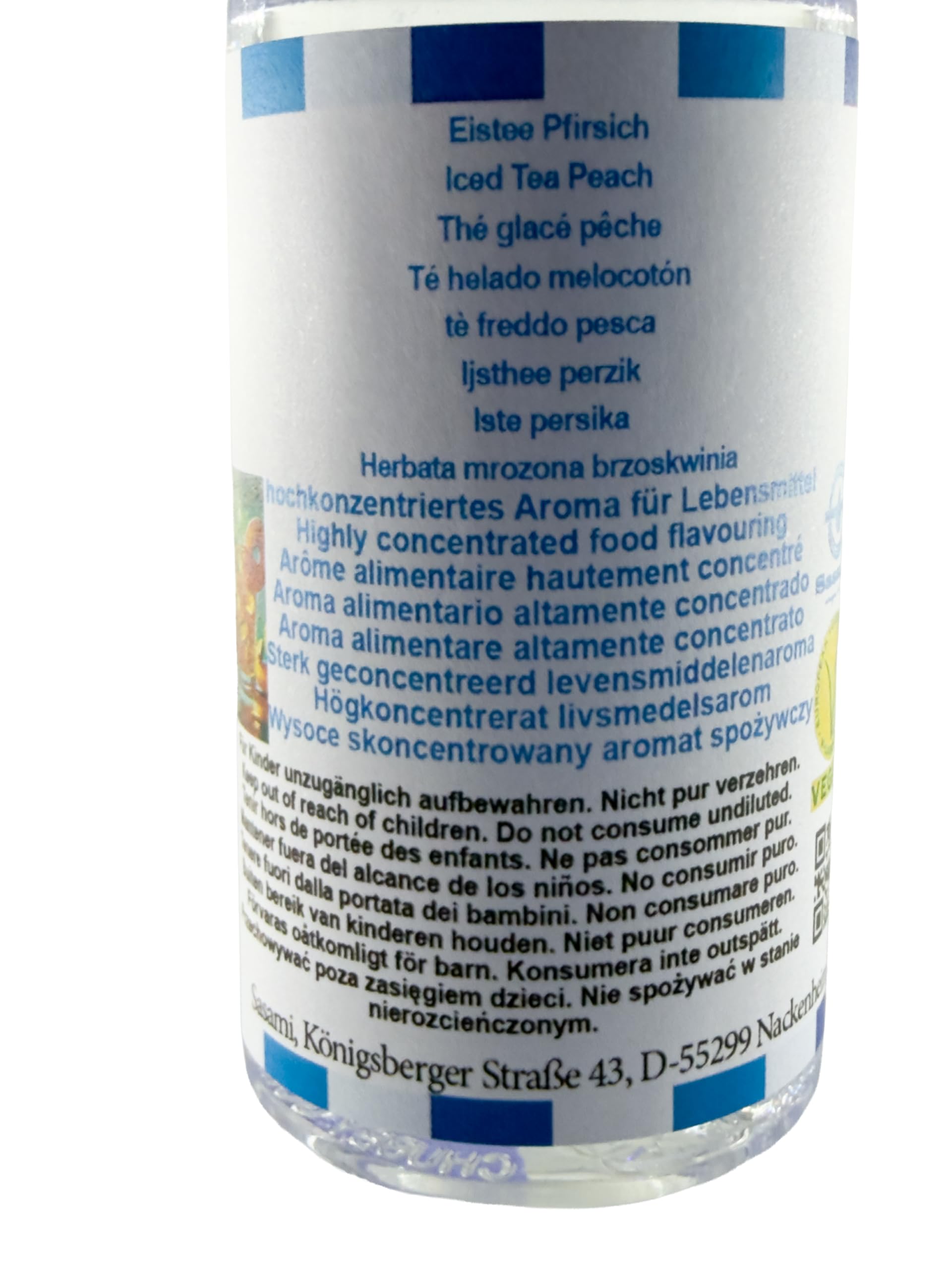 Té helado melocotón aroma concentrado - Vegano - Sasami - 100ml