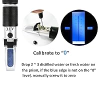 Vista 2 de Refractómetro DEF para medir la concentración de líquido de escape diesel de motores diesel Refractómetro 0-40% Refractómetro de concentración
