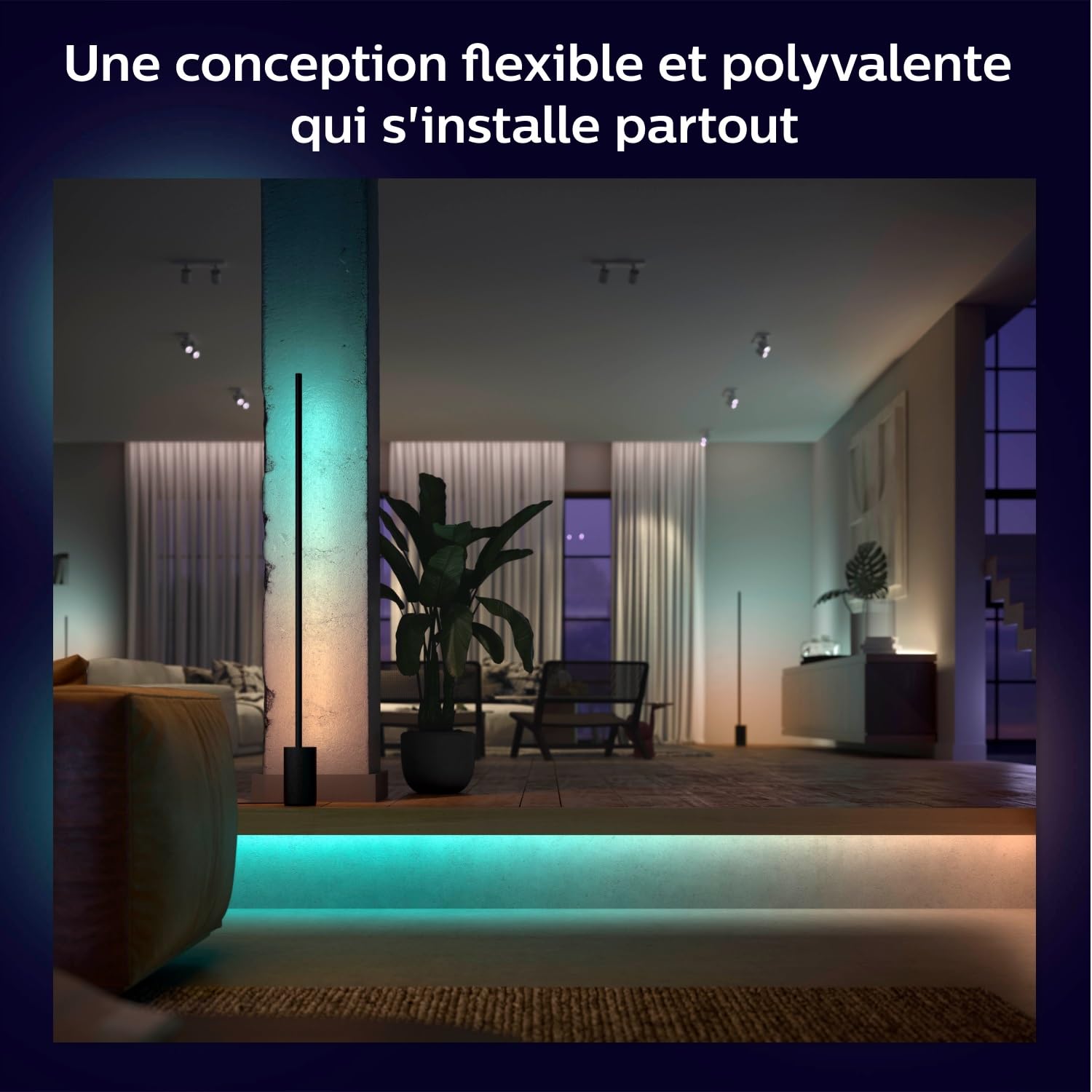 Philips Hue White and Color Lightstrip Extension 1 mètre, Bluetooth, compatible Alexa, Google Assistant, Apple Homekit