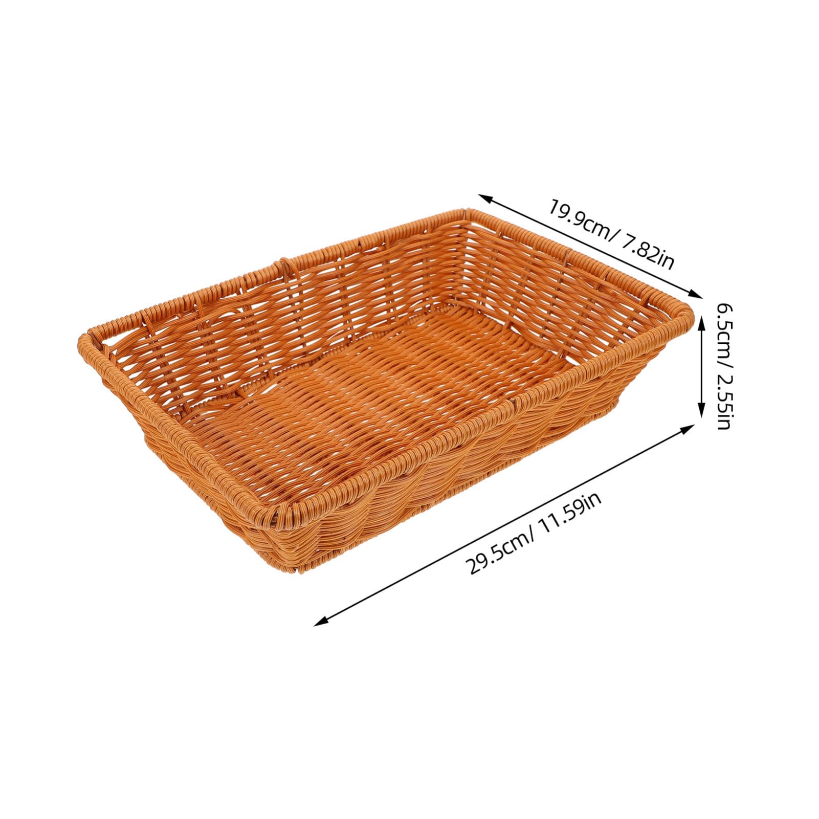 STOBAZA Woven Bread Basket Decorative Snack and Fruit Basket for Kitchen Counter Reinforced Design for Serving and Display Versatile Centerpiece for Dining and Kitchen