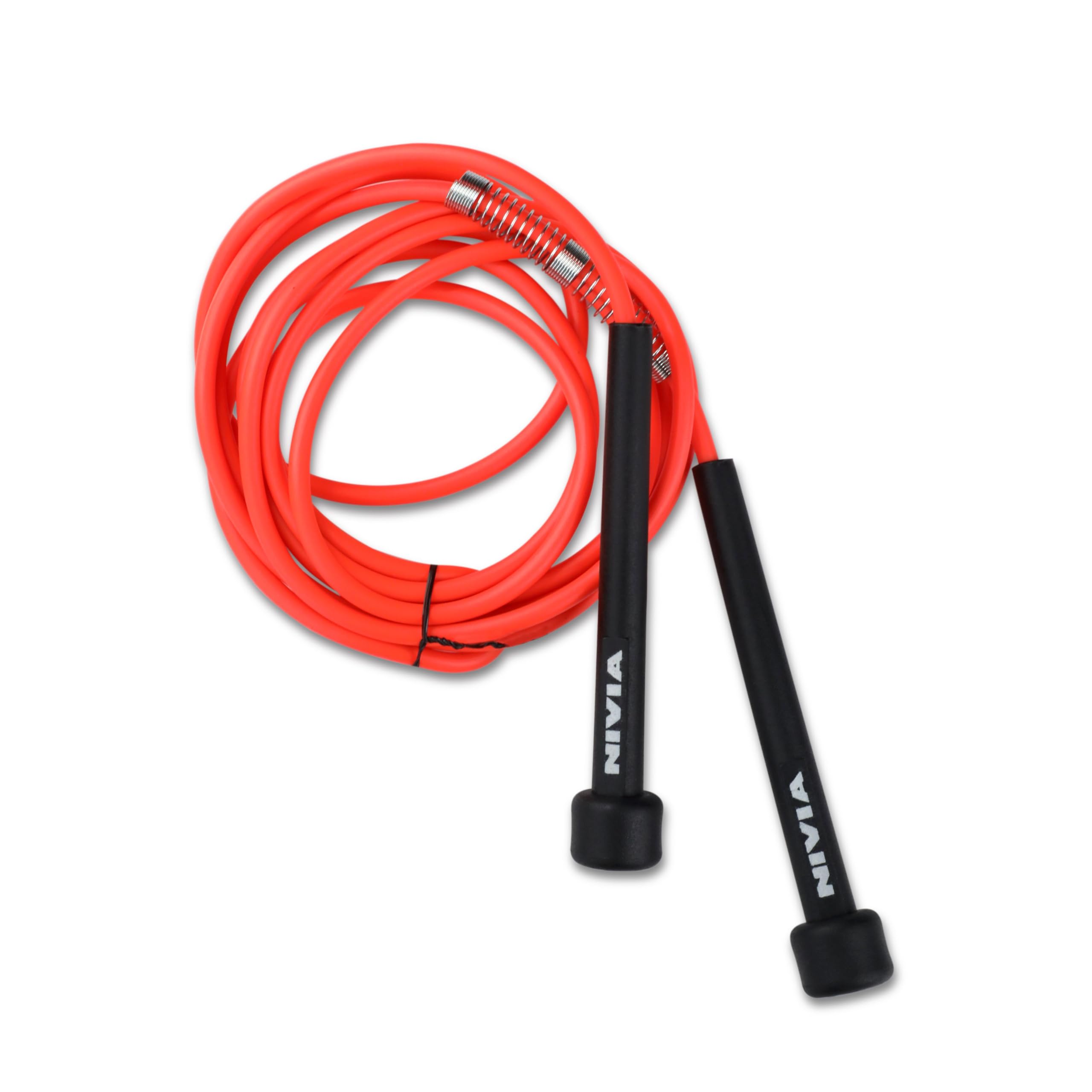 Nivia Trainer Skipping Rope With Spting For Men, Women & Children, Jump Rope for Exercise, For Workout & Weight Loss, Exercise Rope, Skipping Rope for Training, Sports Fitness/Gym (Orange)