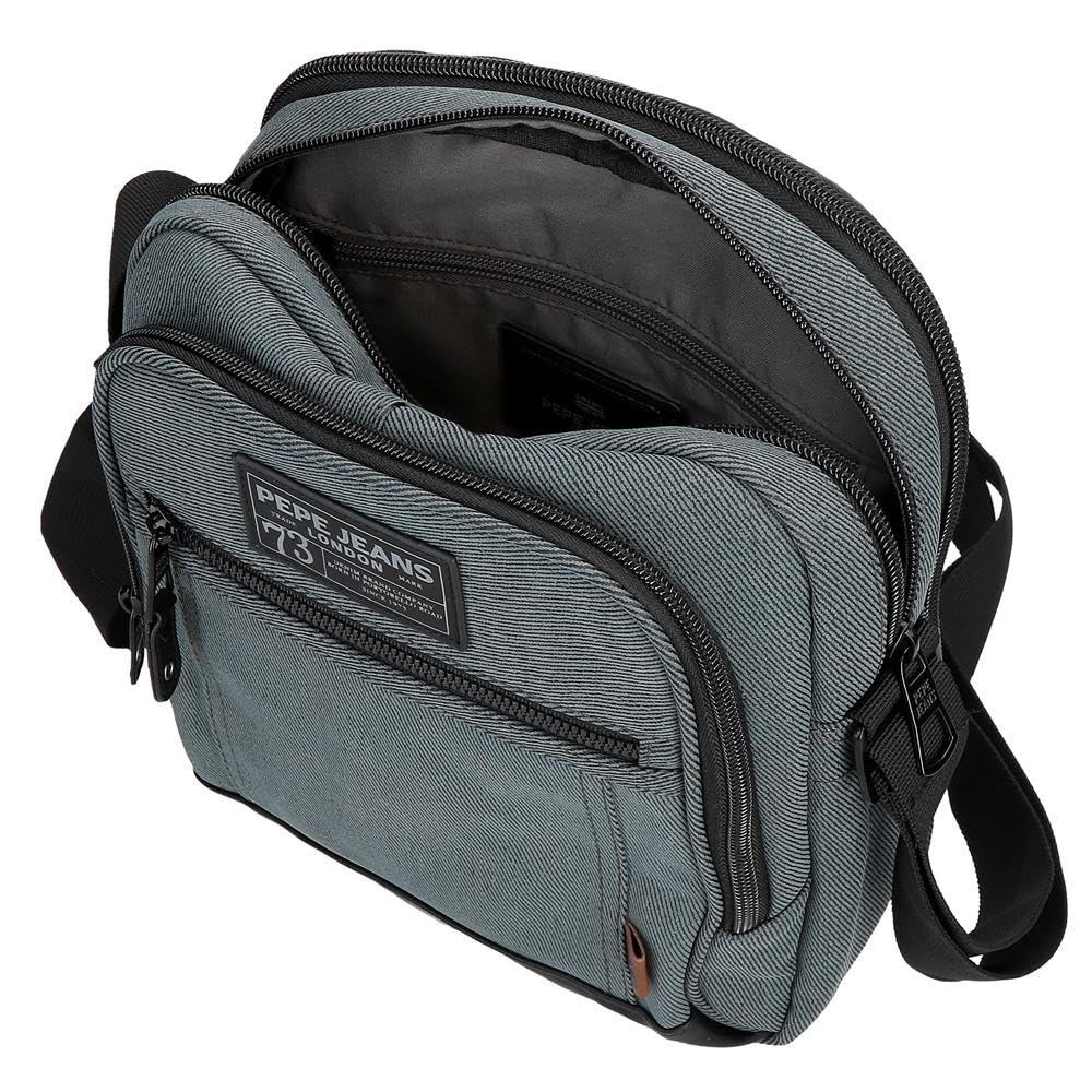 Pepe Jeans Aiden riñonera, bandolera, varios compartimentos, Poliéster con detalles en Piel Sintética, de Joumma Bags
