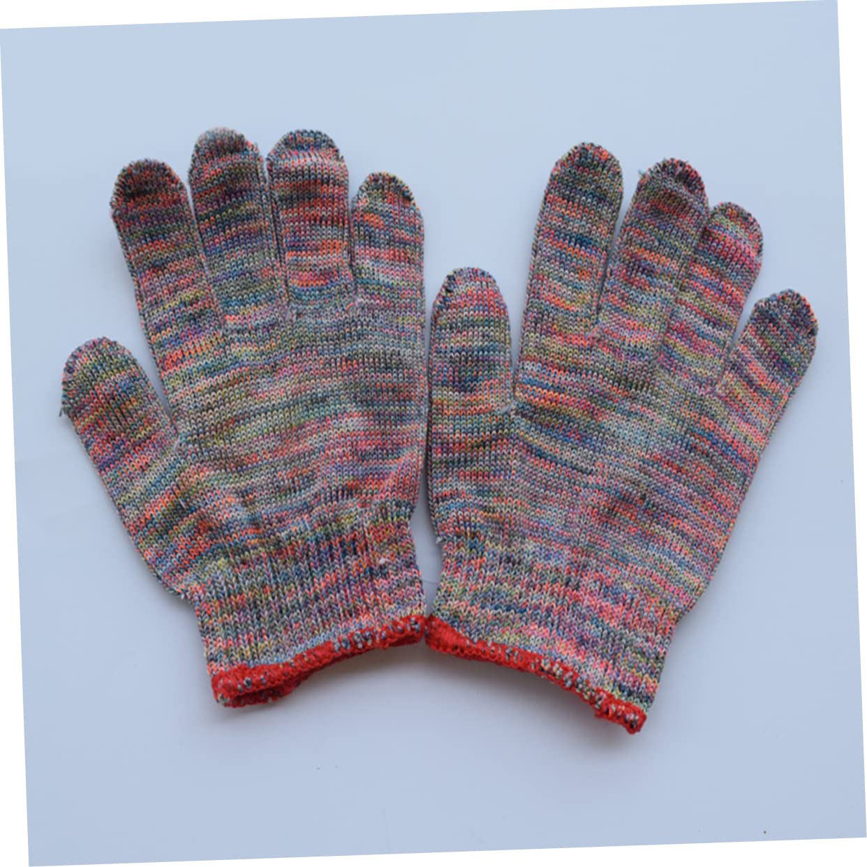 Gatuida 12 pares Guantes de Trabajo de Nylon Deslizantes para Jardinería de Resistentes y Cómodos para Actividades y Trabajo el Color Aleatorio Color Aleatorio
