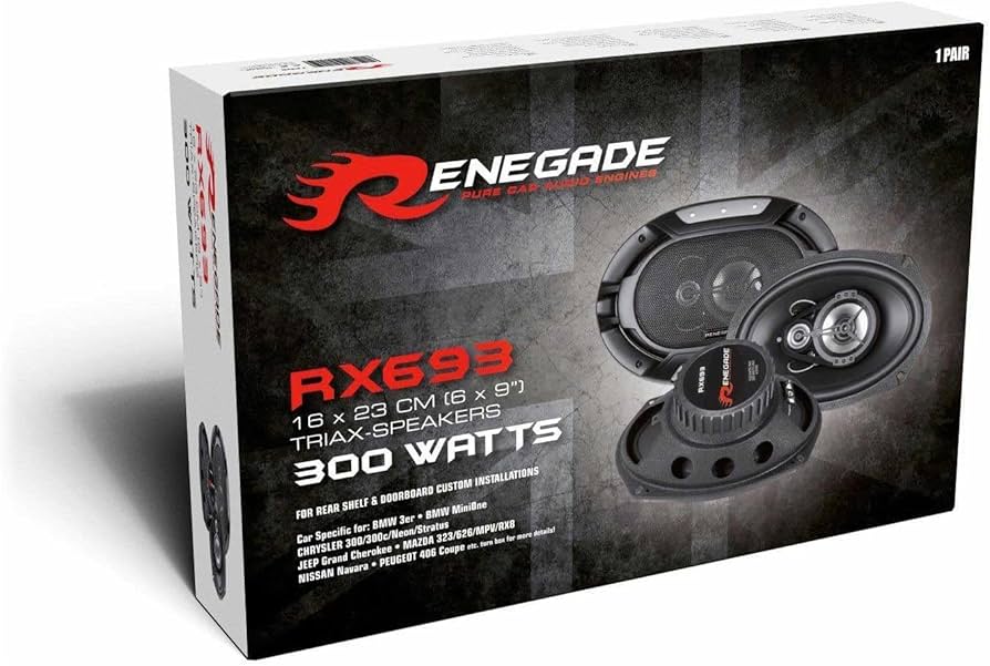 Renegade RX693 3 yollu 300W araba hoparlörleri (3-yollu 300W, 150W