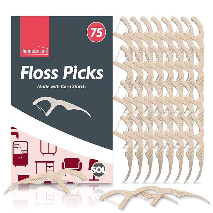 Buy 75pk Corn Starch Floss Harps Biodegradable Floss Picks, Floss
