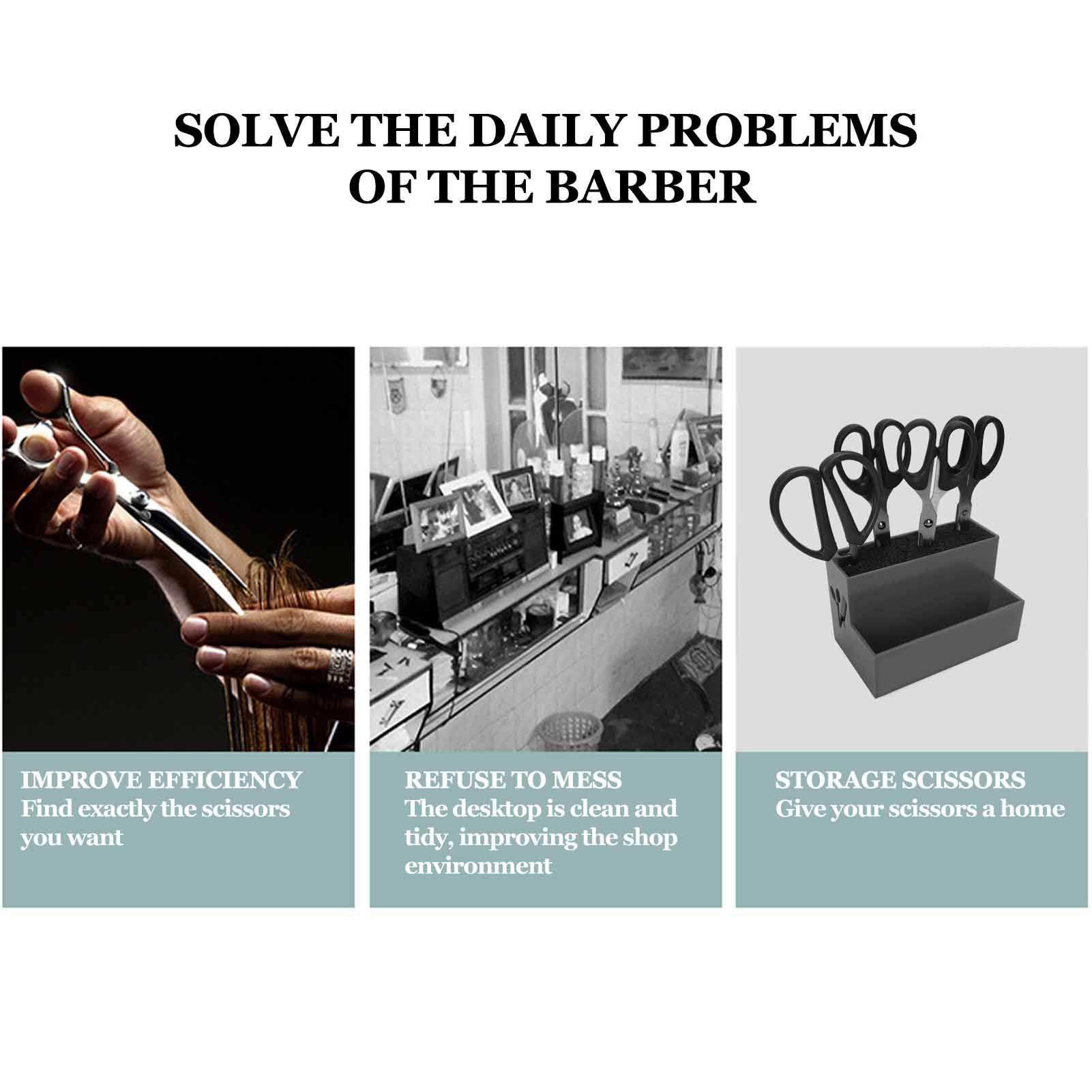 ANKROYU Scissors Storage Holder, Desktop Organizer, Guard Holder Barber Supplies - Image 4