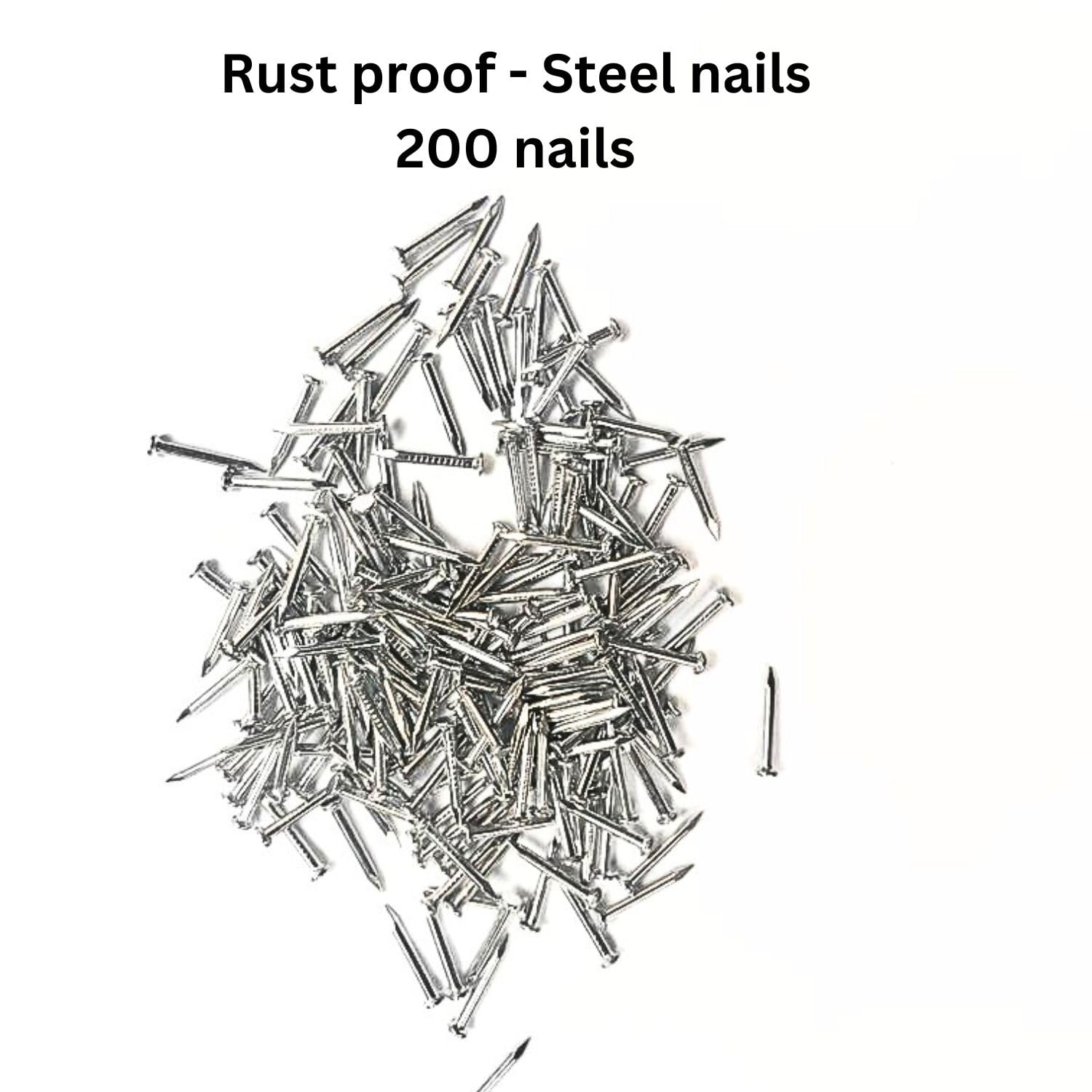 Best stronghalf inch Hardware keel Steel Glossy Wall Nails for Hanging Photo Frames Picture, DIY Craft Wall Nails, Rust Proof and Bent Proof (0.5 inch- 200 peices) — Amazon image 2