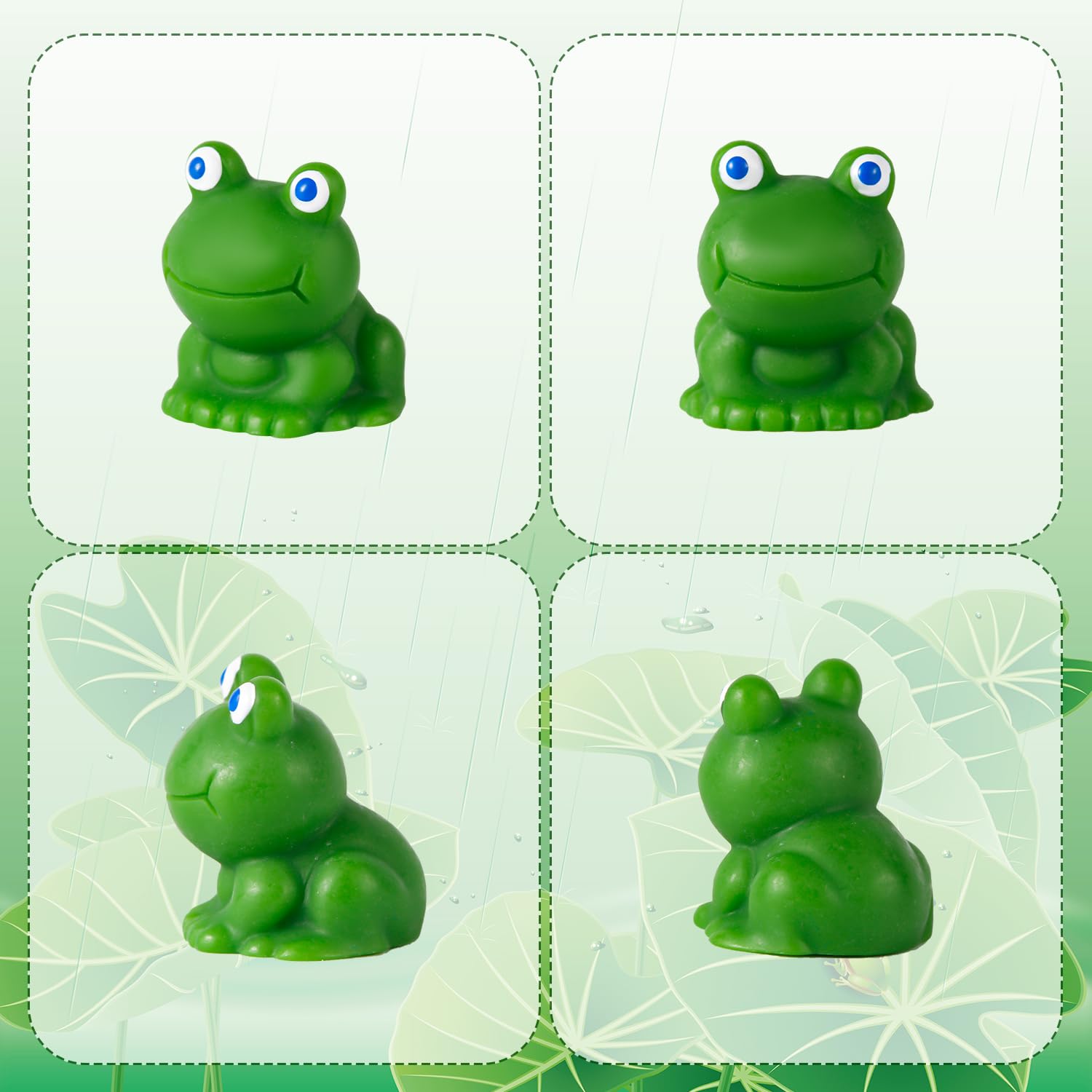 Acheter Lot de 2 figurines de grenouille avec parapluie en résine, ornement de bord de pot de fleurs, statue de grenouille peinte à la main pour décoration de jardin de maison