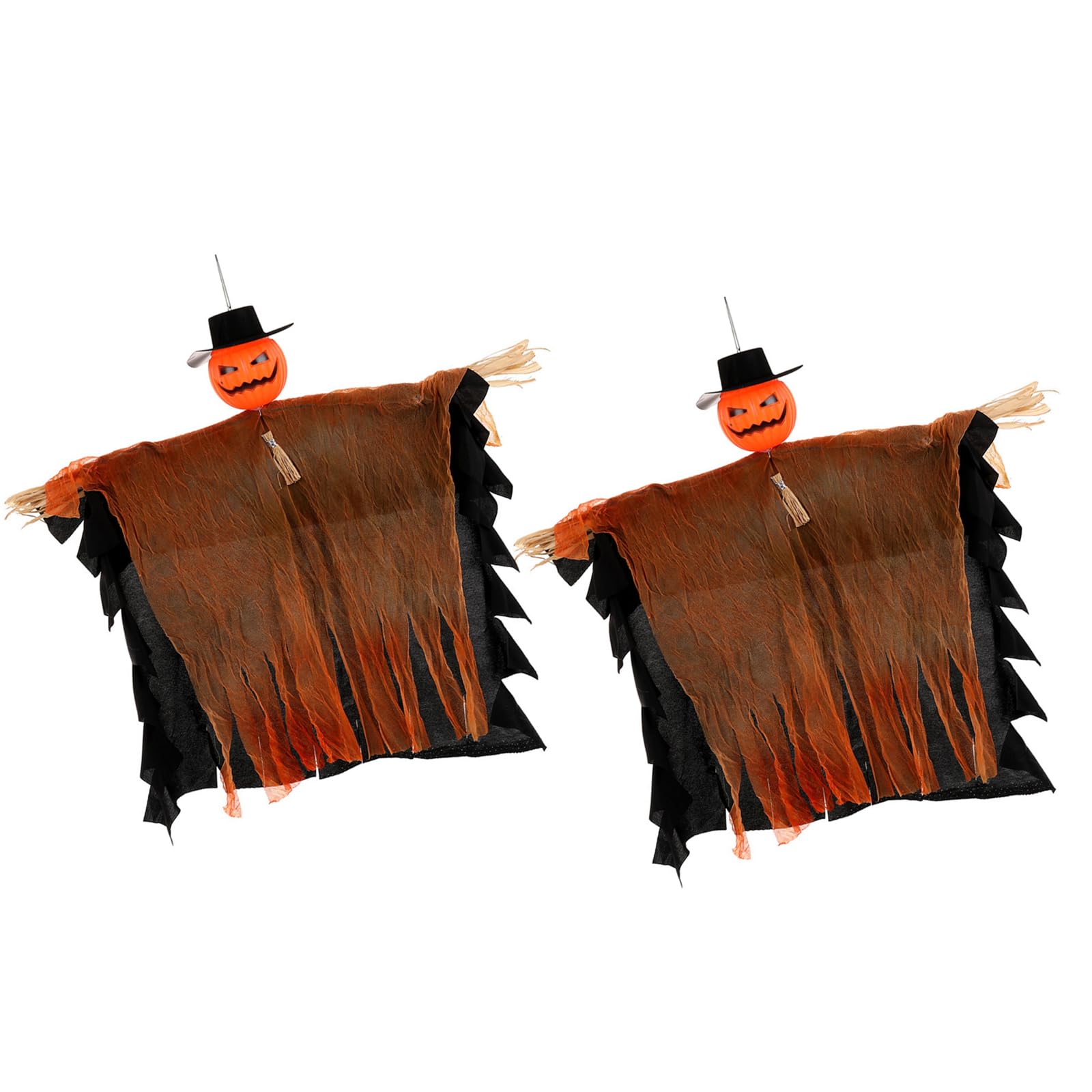 Festival Pumpkin Specter Hanging Decoration with Straw Bowtie Easy Installation Ornament for Holiday Party Setups Handless Straw Bowtie Ornament