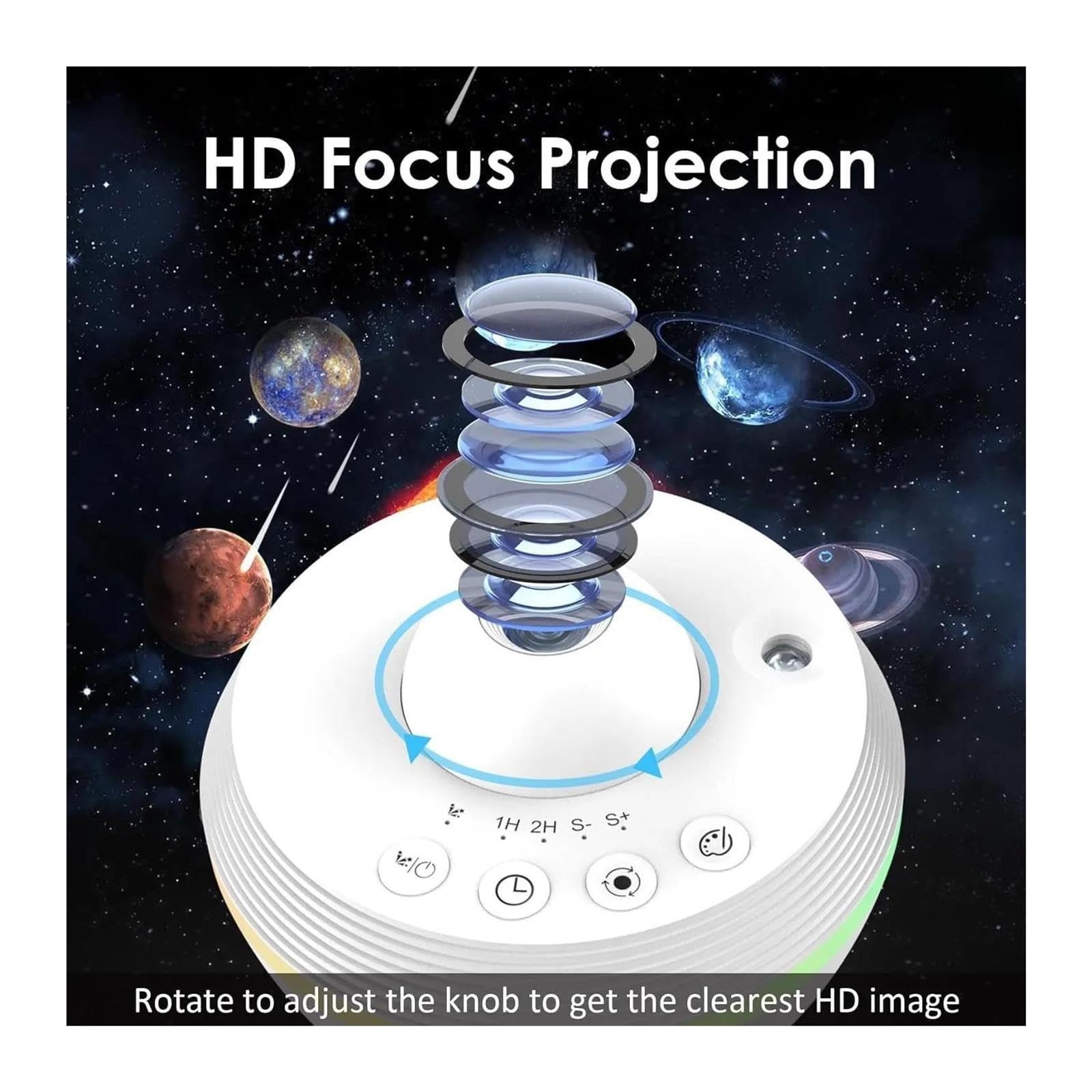 Projecteur De Galaxie Planétarium 13 En 1, Veilleuse Étoilée Rotative