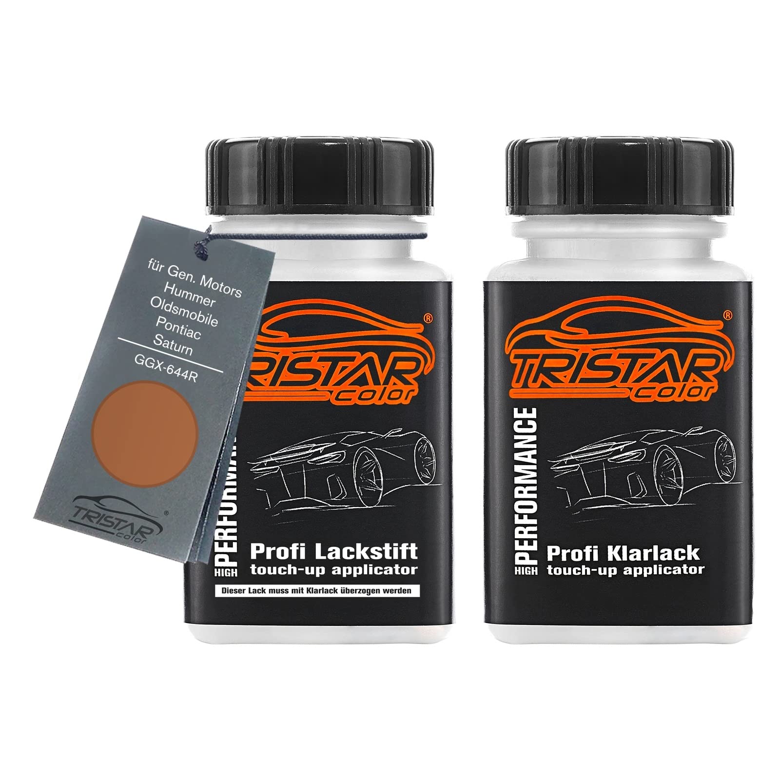 TRISTARcolorCar paint Touch-up pen set for Gen. Motors/Hummer/Oldsmobile/Pontiac/Saturn GGX-644R Paragon Bronze Metallic X. S. Base coat clear coat 50ml each