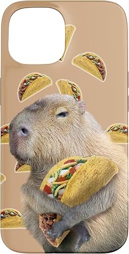 Miniatura 10 de iPhone 13 Pro Capybara Capybaras Comiendo Tacos Tacos, divertido estuche lindo
