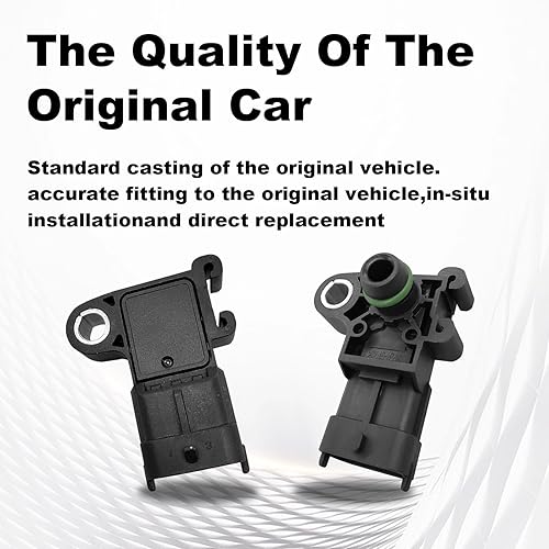 Miniatura 4 de Sensor de mapa de presión de aire absoluta del colector compatible con Chevy 09-11 Aveo 07-19 Impala, 08-19 Buick Enclave, 07-13 GMC Sierra 1500,