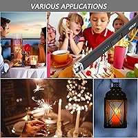 Vista 7 de MEIRUBY Encendedor eléctrico de velas largo electrónico, recargable por USB, arco, resistente al viento, encendedores sin llama para velas, camping