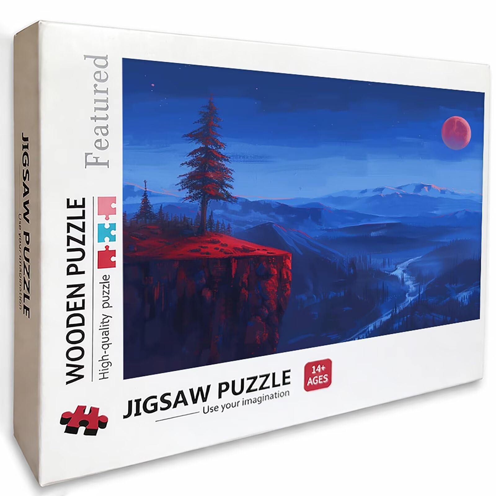 Puzzle 2000 elementów dla dorosłych, niebieskie, drewniane puzzle, 99 x 71 cm, części ściśle do siebie pasują, dla mężczyzn, kobiet, starszych seniorów, relaks i odstresowanie, prezenty, dekoracja