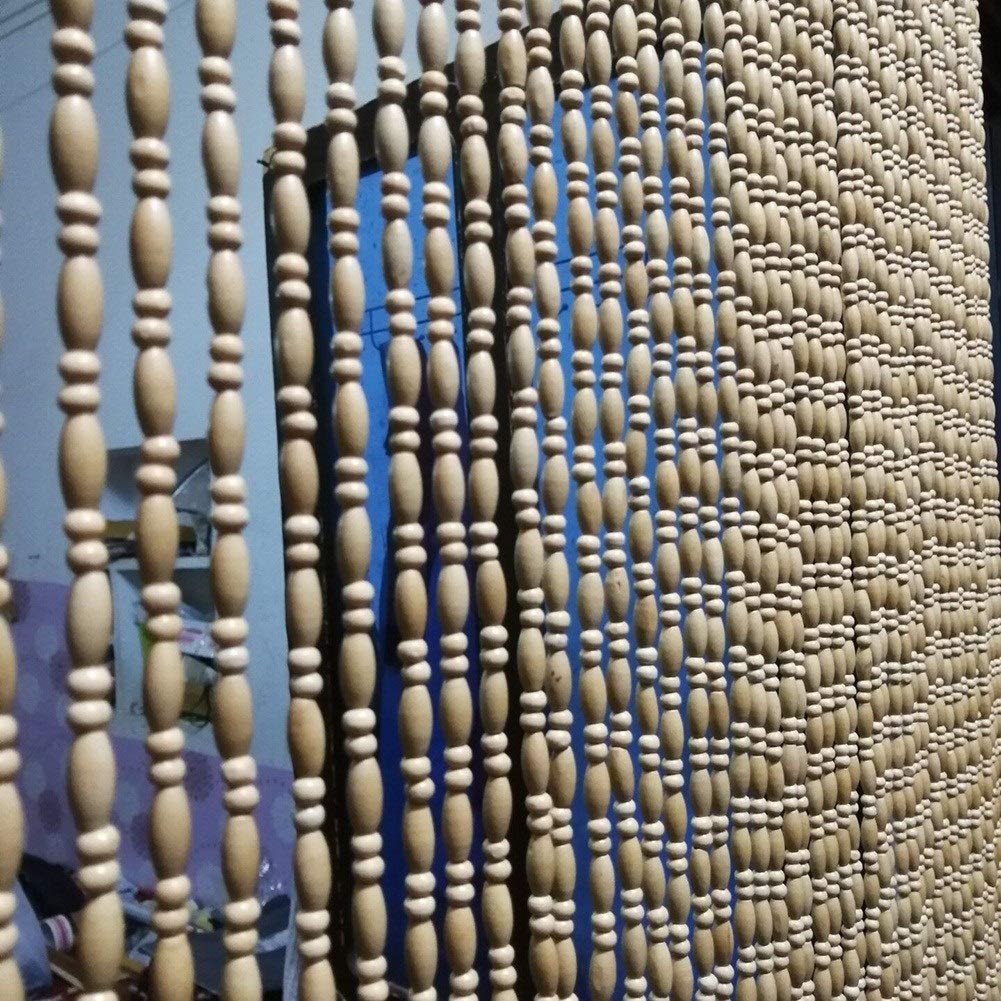 Rideau perlé perles en bois rideaux à cordes pour porte