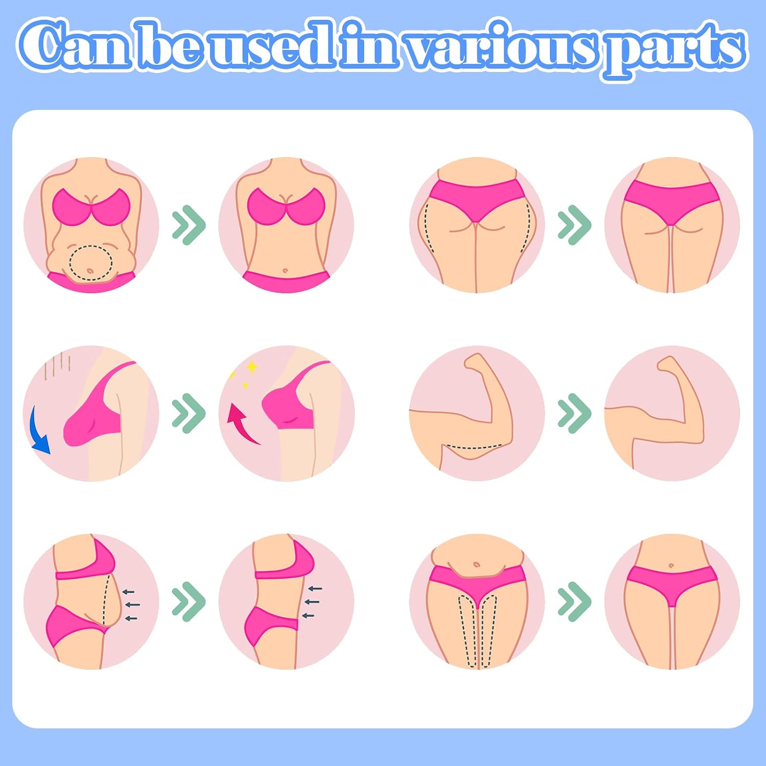 Bonuci 30 Pieces Tummy Lift Tuck Tapes, Invisible Waterproof Cellulite Bikini Swimsuit Thigh Boob Skin Lift Tapes for Women
