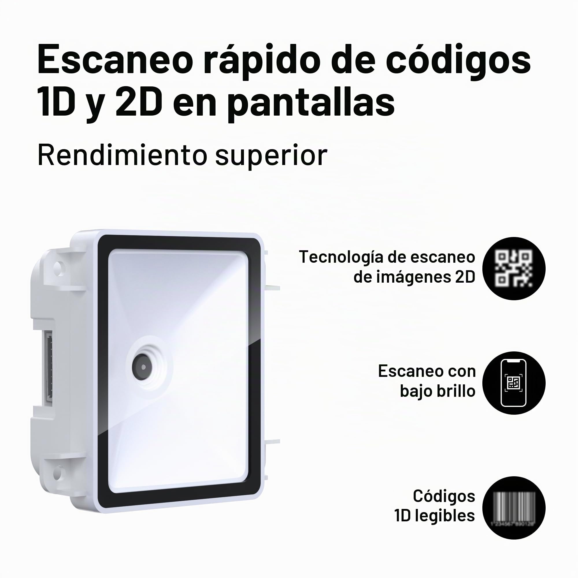 Tera 2D QR Embedded escáner de código de barras Módulo de escaneo fijo Escaneo automático 1D Mini lector de códigos de barras 3100