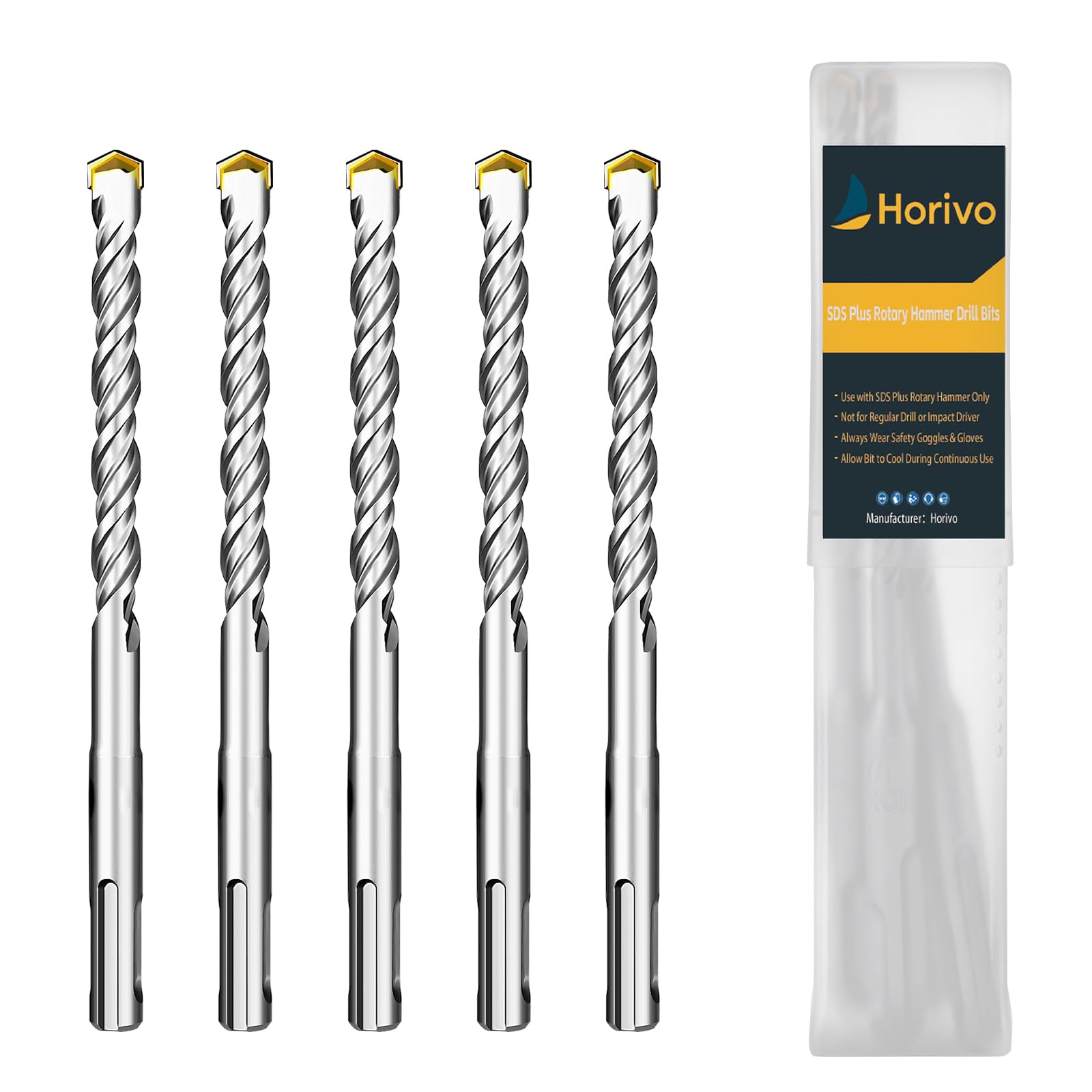 Heavy Duty Carbide Concrete Drill Bits - 5 Pack -1