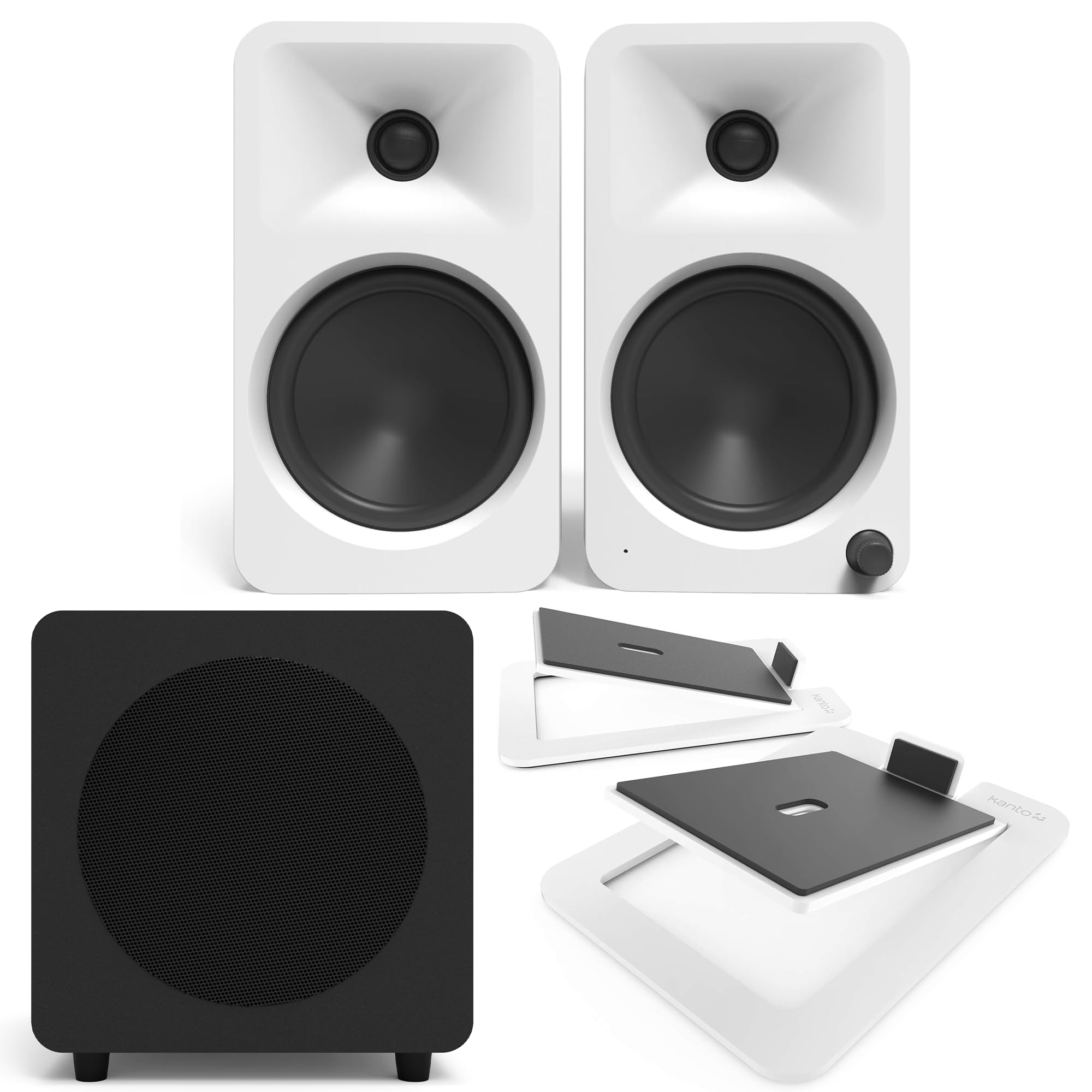Amazon.com: Kanto ORA4MW Pro Audio Bluetooth Desktop Speakers with