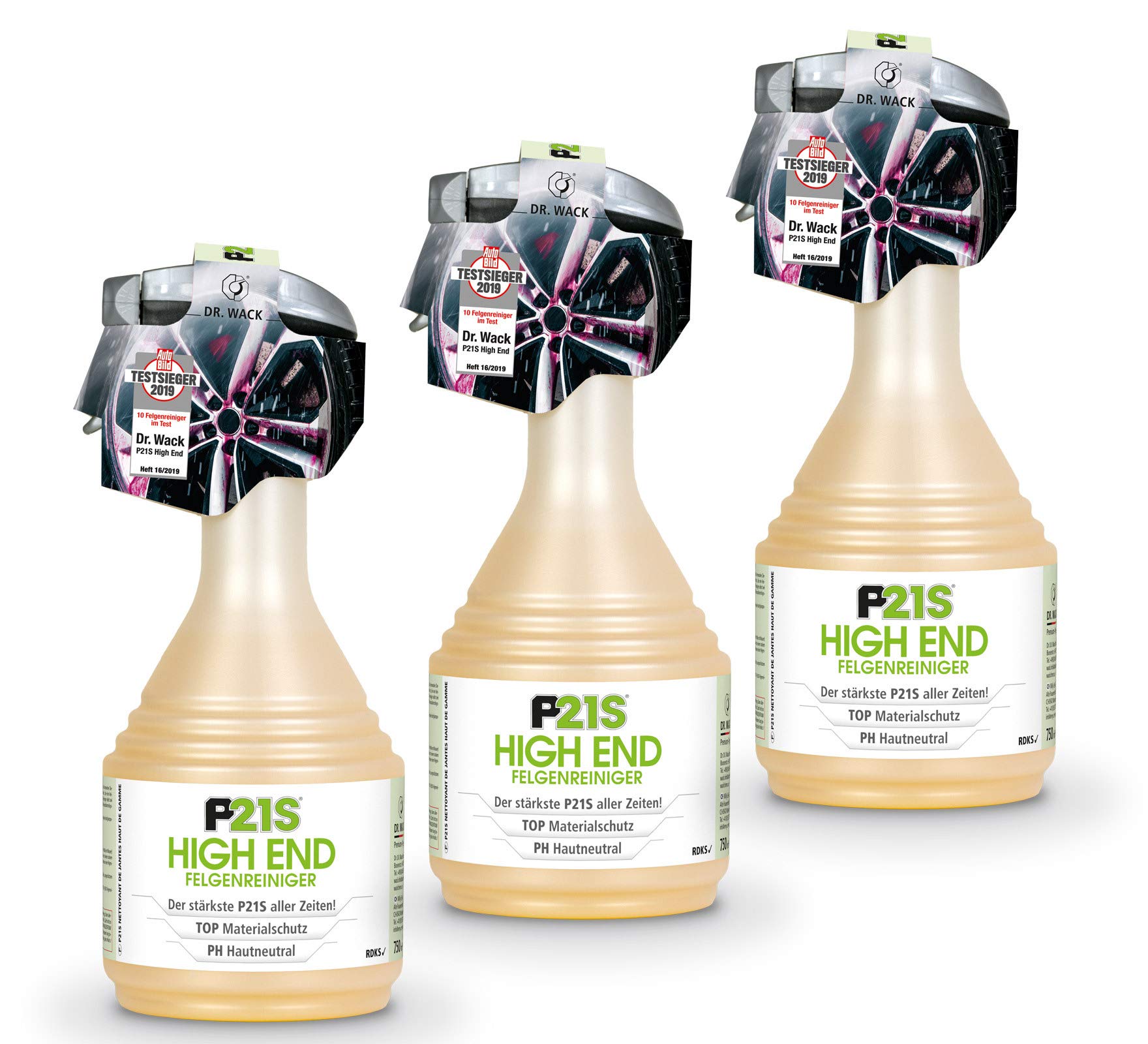 3X 750ml Dr. Wack P21S HIGH END Felgenreiniger, Felgenpflege, Felgenreiniger-Gel, Der stärkste P21S Aller Zeiten, für RDKS geeignet