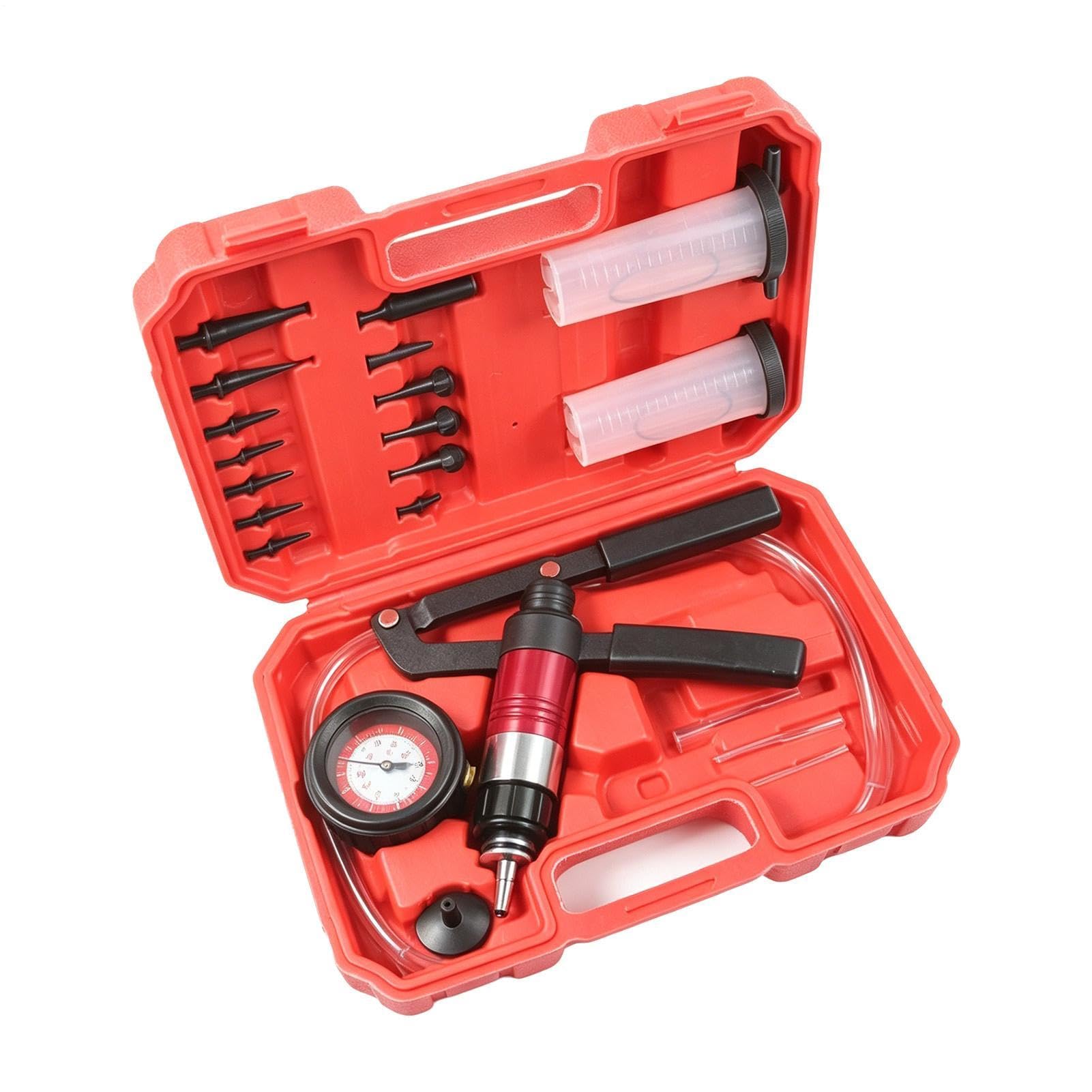 Kit de Bomba de Vacío para Purga de Frenos Herramienta Universal Para Moto | Bomba de Purga de Frenos por Vacío Manual para Coche Moto Camión, Extracción y Llenado de Líquido Mante