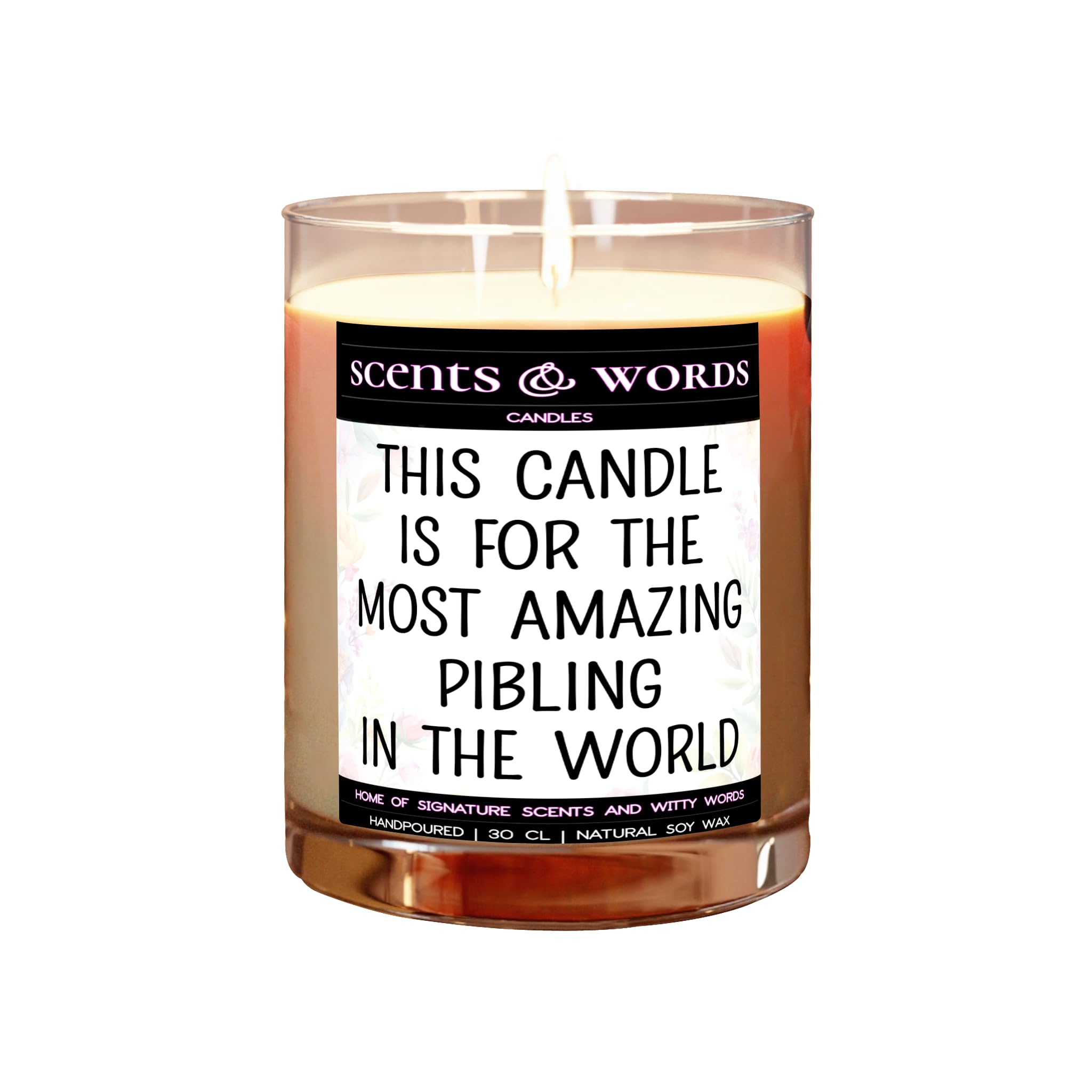 Scents&Words Candle, Gifts or Presents for Piblings, Most Amazing Pibling in The World, Scented Candles - snw1370 (Amalfi Coast)