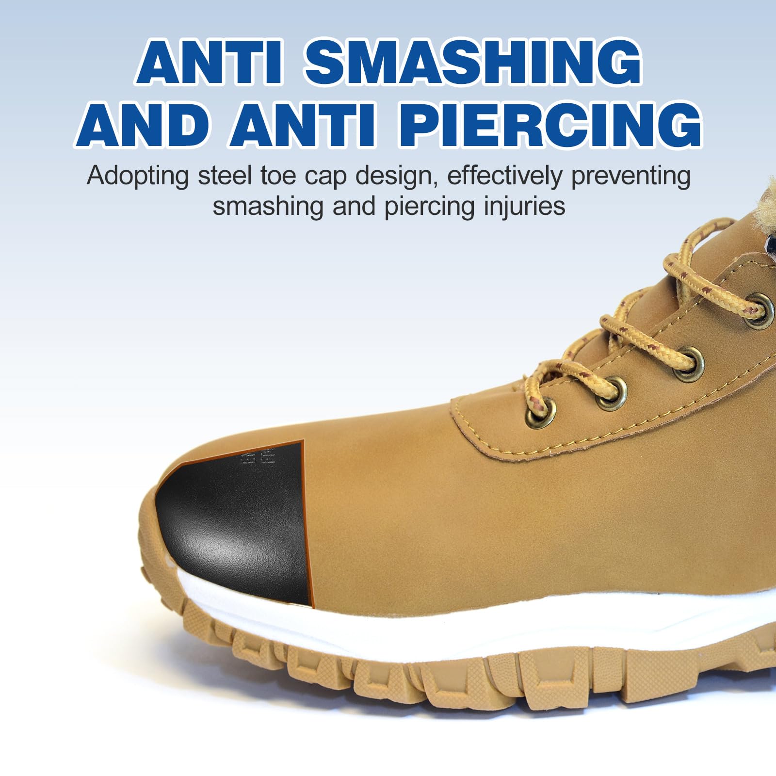 Cubierta de Zapatos de Seguridad Puntera de Acero para Protección contra Aplastamiento y Perforación, Protector para Hombres y Mujeres en Entornos Laborales