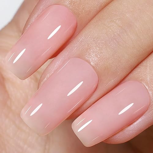 Beetles Nude - Esmalte de uñas en gel natural de 15ml/0.5 onzas líquidas, color neutro, color crema, translúcido, lámpara LED UV para uñas, 15ml/0.5