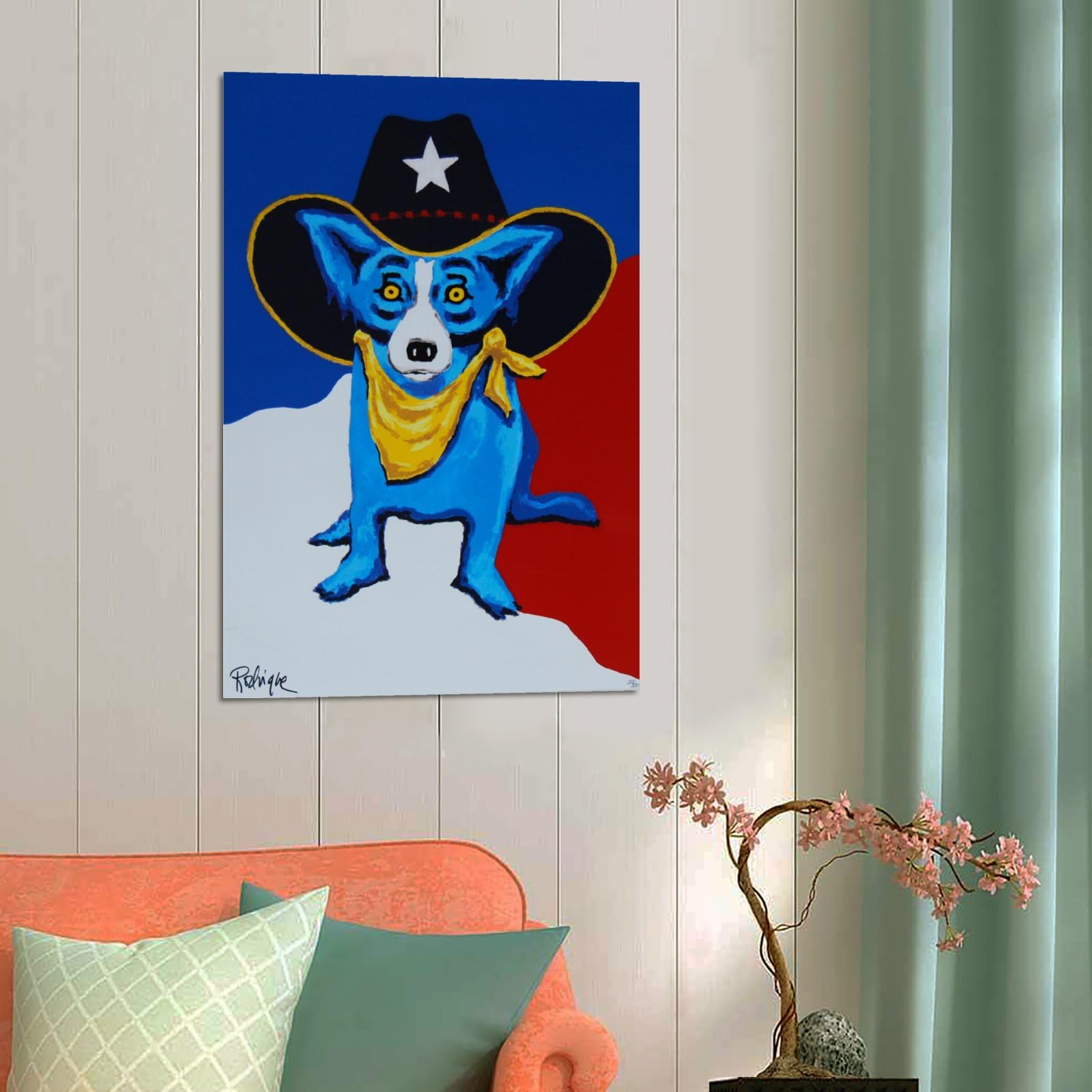 Amazon.com: George Rodrigue Blue Dog(I Wanna Be A Texas Ranger