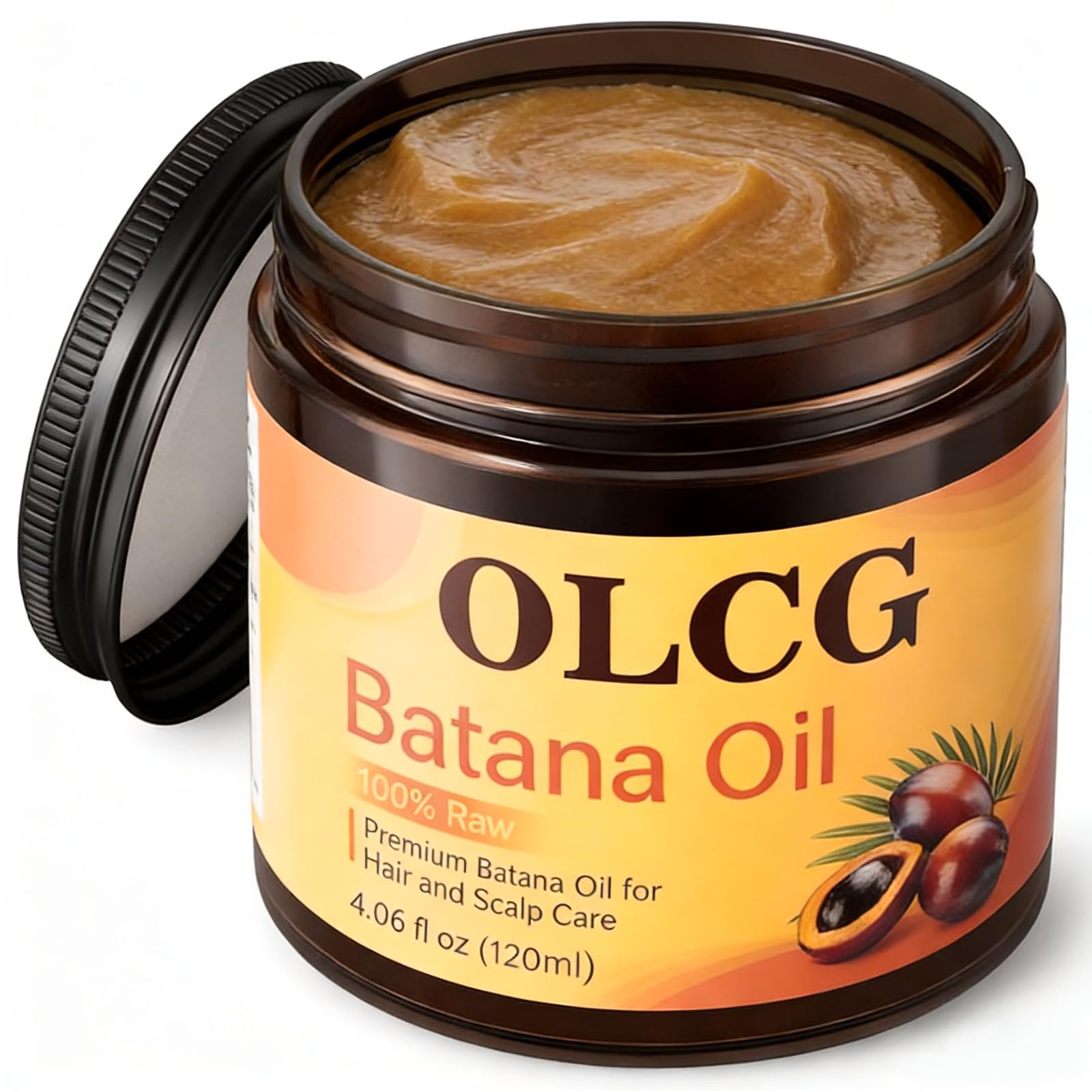 OLCG 100% Raw Batana Oil for Hair Growth - Pure Batana Oil Paste, Enhances Thickness & Shine, Reduces Breakage and Hair Loss, Nourishment For All