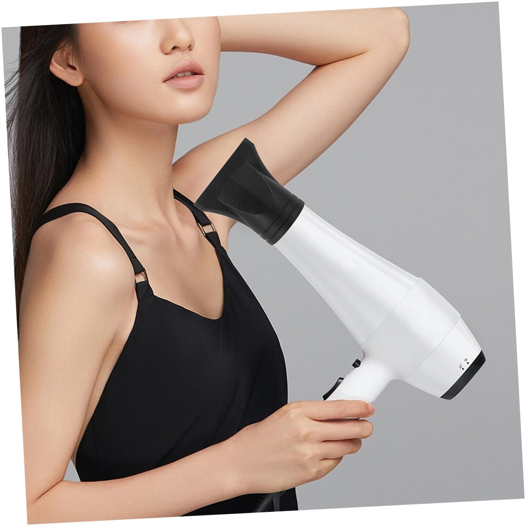 OUNONA Boquillas Concentradoras Secador de Pelo Negras 4 Piezas Compatibles 4-4,8cm Resistente al Calor para Uso Profesional en Peluquería y Cuidado del Cabello