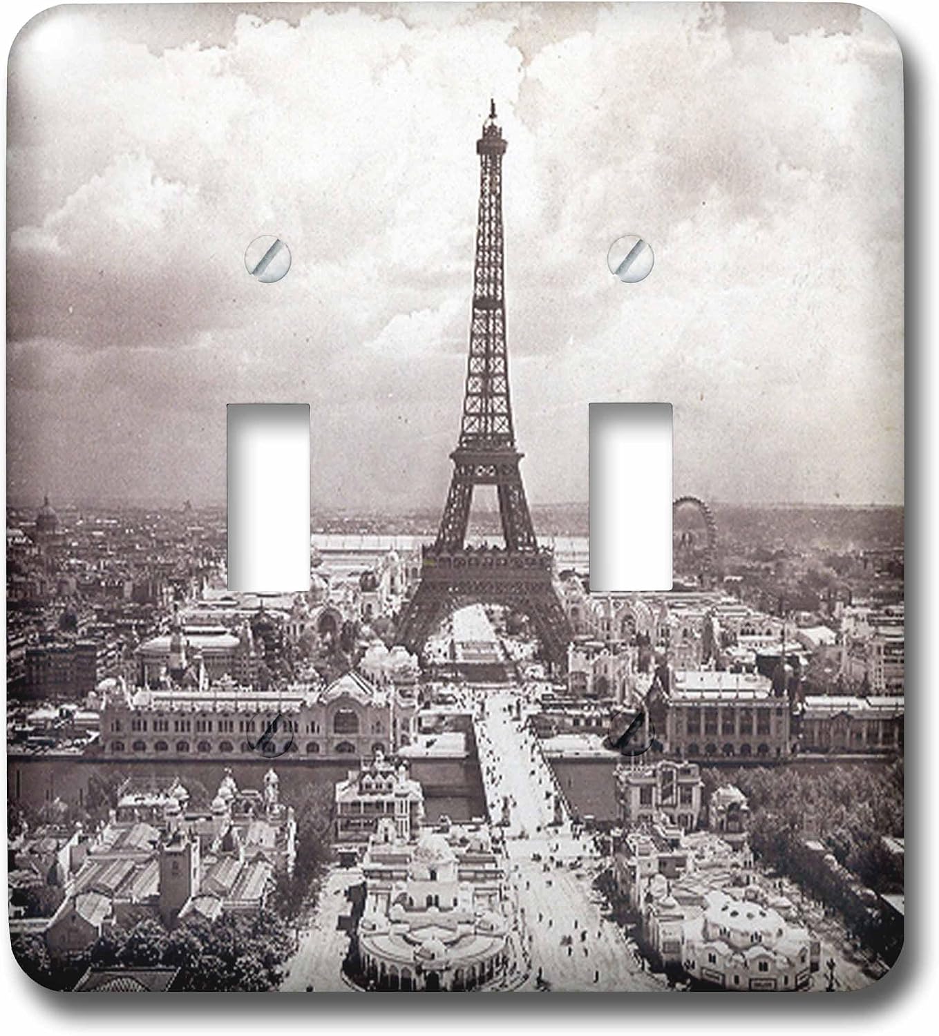 3dRose lsp_77453_2 The Paris Exposition 1900 Eiffel Tower Light Switch Cover