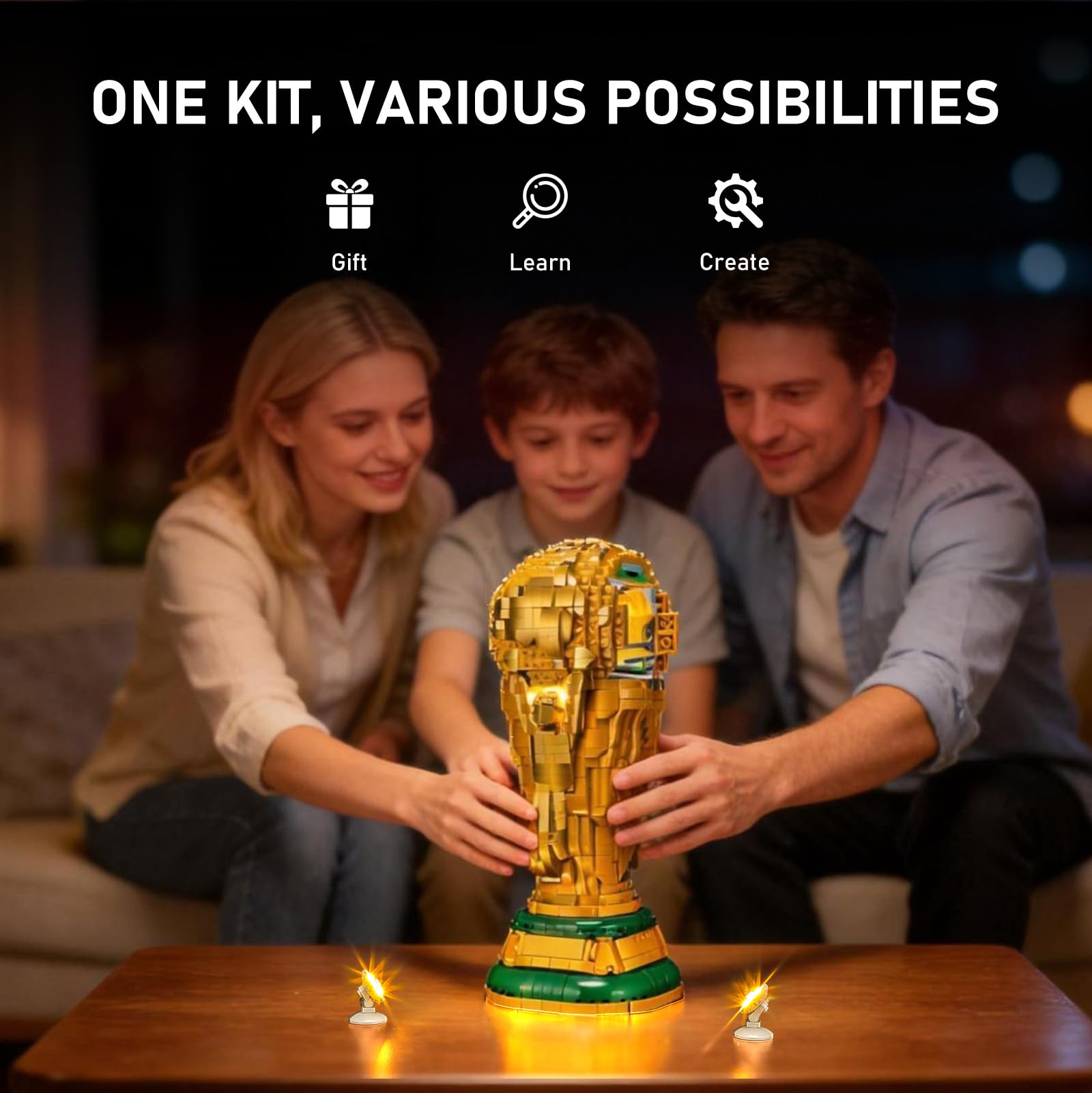 BRIKSMAX Illuminazione a LED per LEGO Editions Coppa ufficiale della Coppa del Mondo di Calcio FIFA (versione sensore di movimento a mano) 43020, set di luci compatibile per mattoncini da costruzione