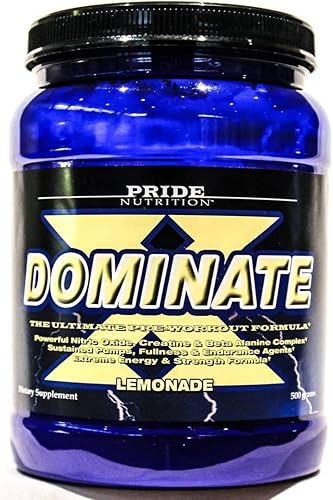 # 1Pre WorkoutDominate X 500GLa mejor óxido nítrico & Creatina Pre-Workout Fórmula, FRUIT PUNCH, 1