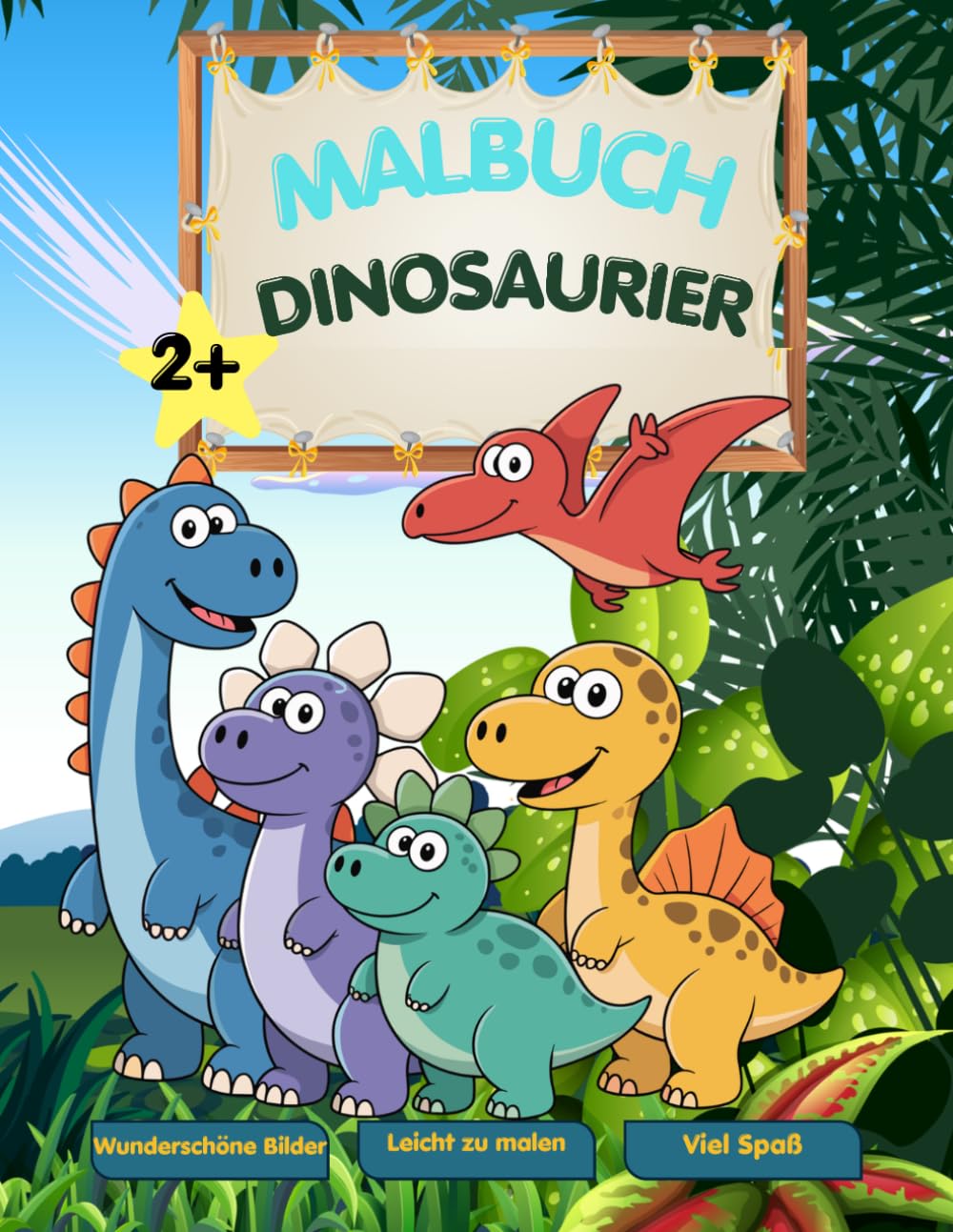 Malbuch: Dinosaurier
