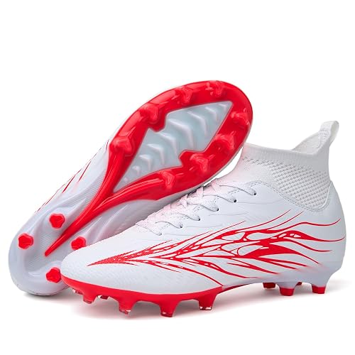 Football Cleats for Men Women High Top Soccer Shoes FG