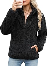 Tuopuda Women's Fleece Zip-Up Sweatshirt, Long Sleeve Sweatshirt, Plush Sweatshirts with Pocket, Streetwear, Sport, Tops, Elegant Casual Pullover Autumn Winter