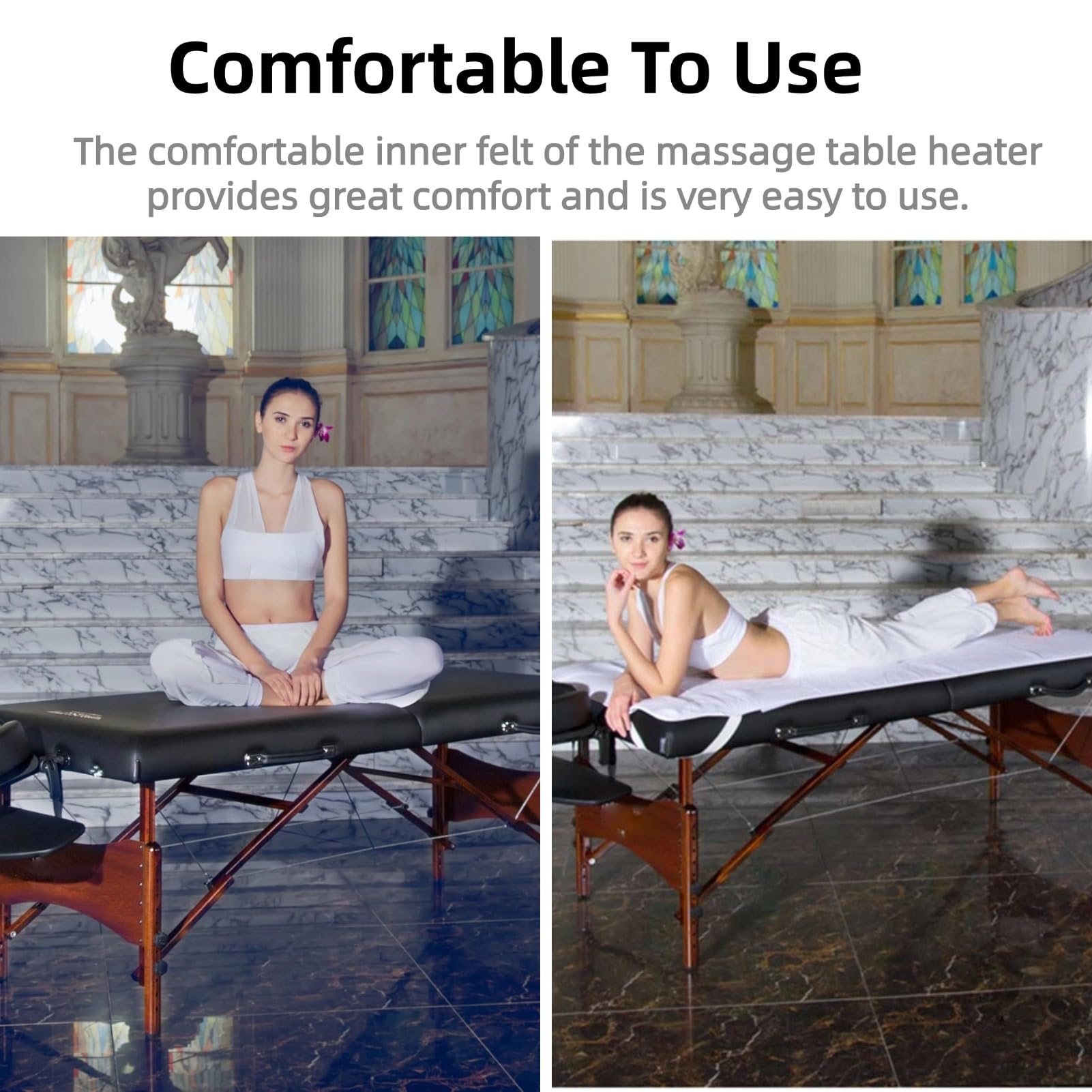 Calentador de Mesa de Masaje Cuifati, SPA, Fisioterapia, Temperatura Ajustable de 3 Velocidades, Algodón