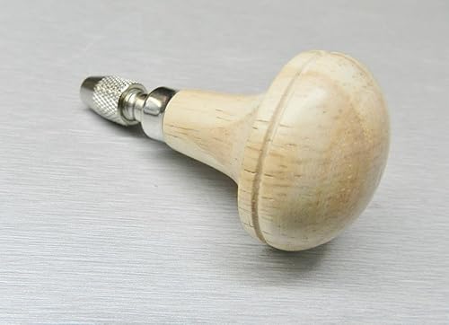 Miniatura 5 de Mandril de madera con mango de madera de hongo y tornillo de banco, herramienta 2 pinzas de sujeción de 0-18 pulgadas