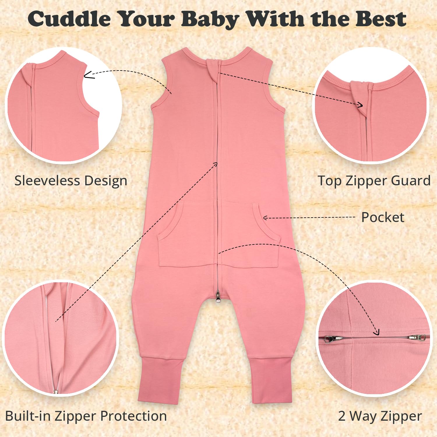 Toddler Sleep Sack with Feet, 2-3T, 2-Pack