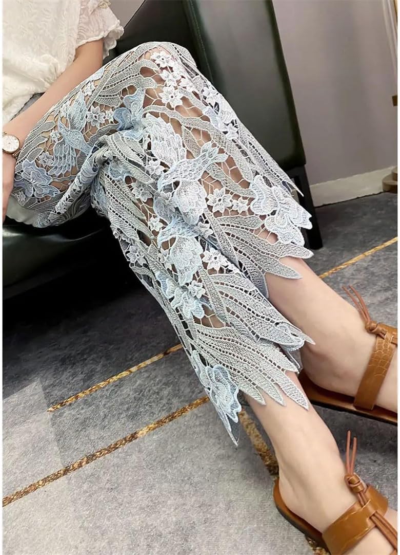 Women's Retro Bow Tassels Hollow Loose Thin Denim Street Party Straight Pants