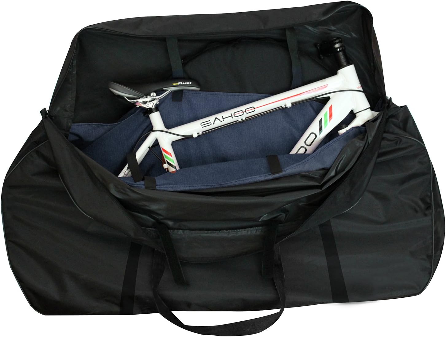 Vinqliq® Durable Bike Bicycle Carrying Bag, Wheel Bags Soft Transport Travel Package Cases with Front Fork Cover for Mountain Road Bike (Black Carrying Bag)