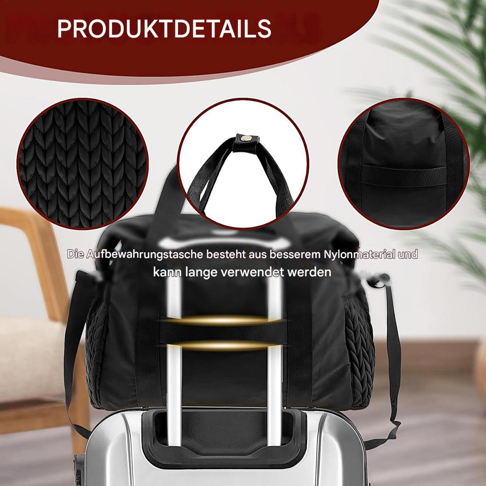 Borsa per pannolini, grande capacità, portaciuccio, molteplici scomparti, tessuto impermeabile, design spazioso, 45 x 23 x 30 cm, per uso domestico e in viaggio