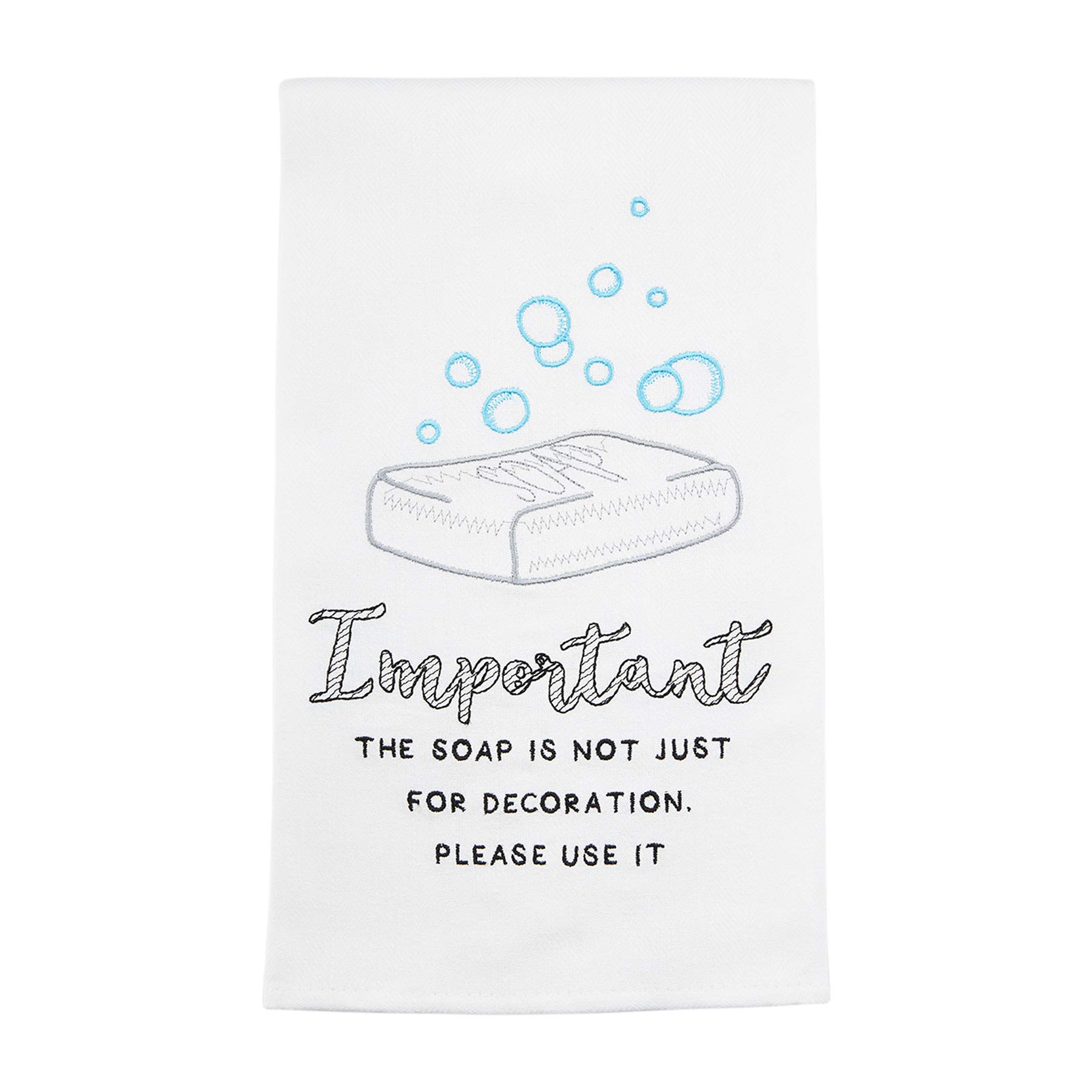 Mud Pie serviette de bain brodée de haute qualité en coton doux