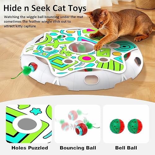 Miniatura 4 de Juguetes interactivos para gatos, juego de laberinto, captura de ratón para gatos de interior