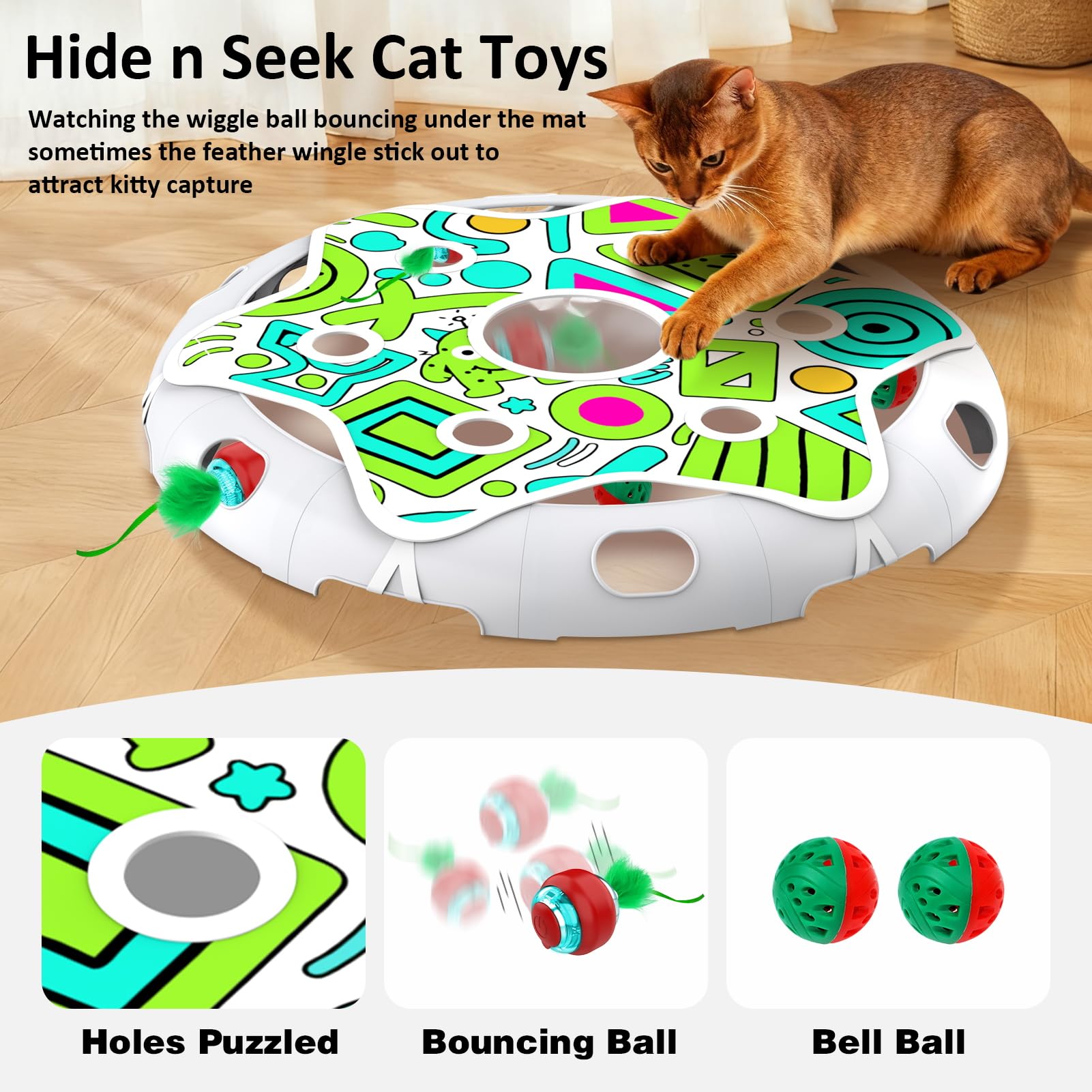 Oxawo Gioco interattivo per gatti, gioco labirinto per gatti da interni