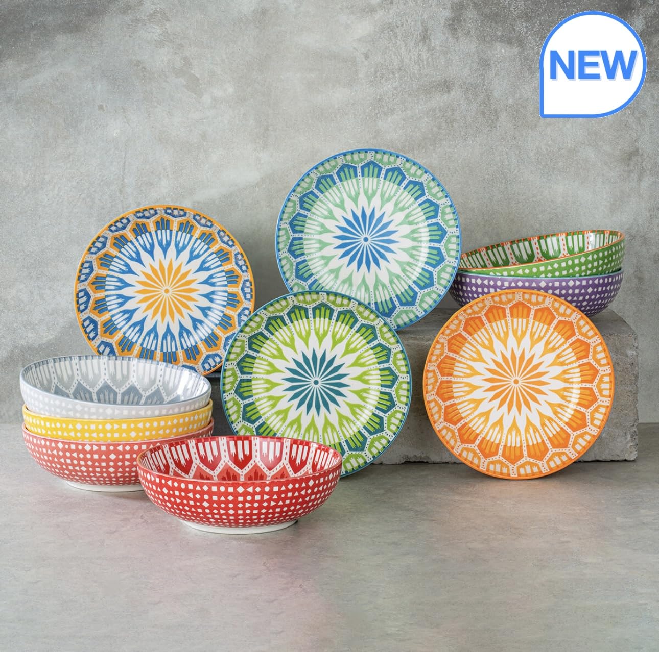 Housewares Signature Lot de 10 bols en céramique – Améliorez votre collection de salle à manger avec une qualité et un style haut de gamme