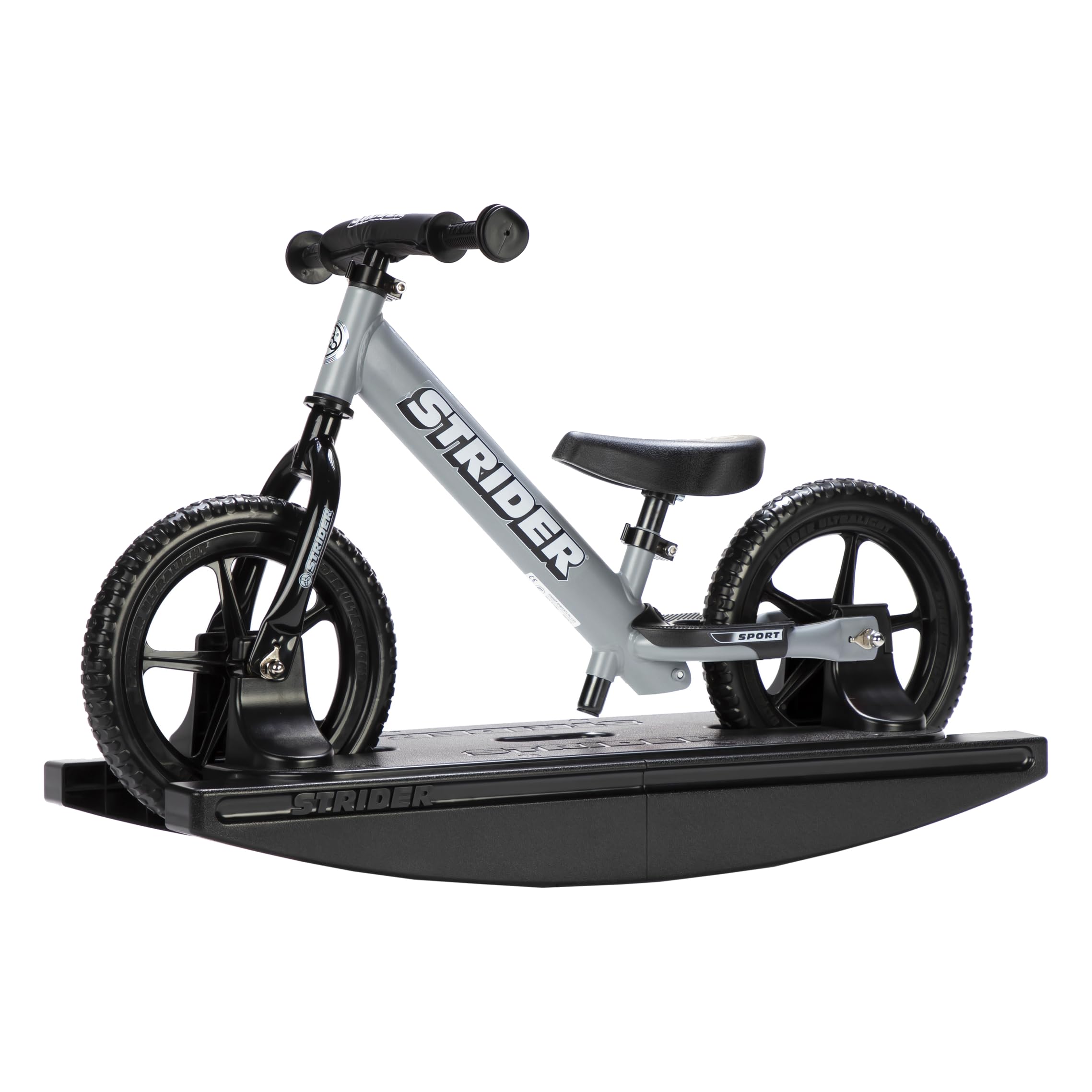 Strider Sport 2-in-1 Rocking Bike, Ages 6 Months–4 Years, Matte Gray
